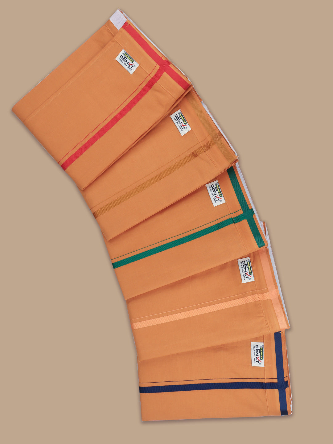 Men Assorted Border Readymade Single Dhoti Kavi