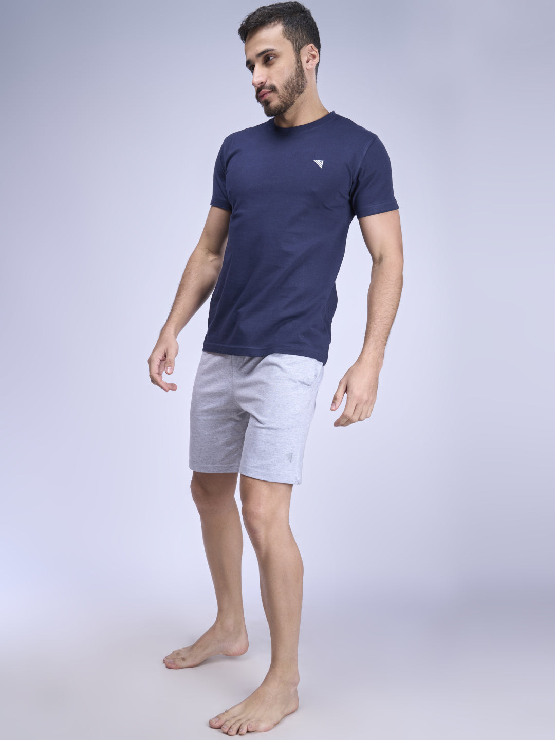 Men Cotton Rich Shorts Grey