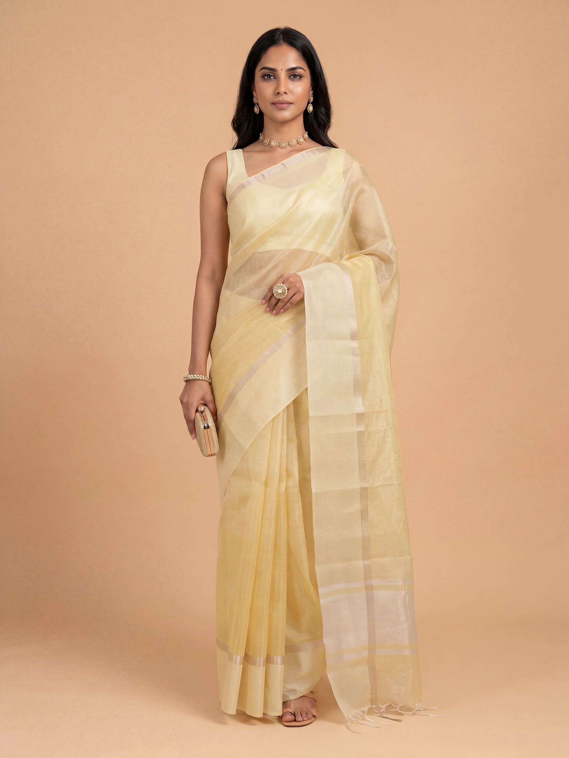 Women Art Silk Yellow Saree ASS133