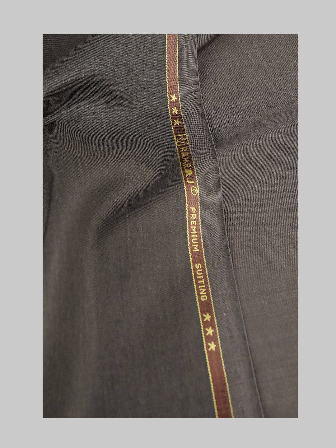 Men  Poly Viscose Blend Plain Pant Fabric Brown Golden Days