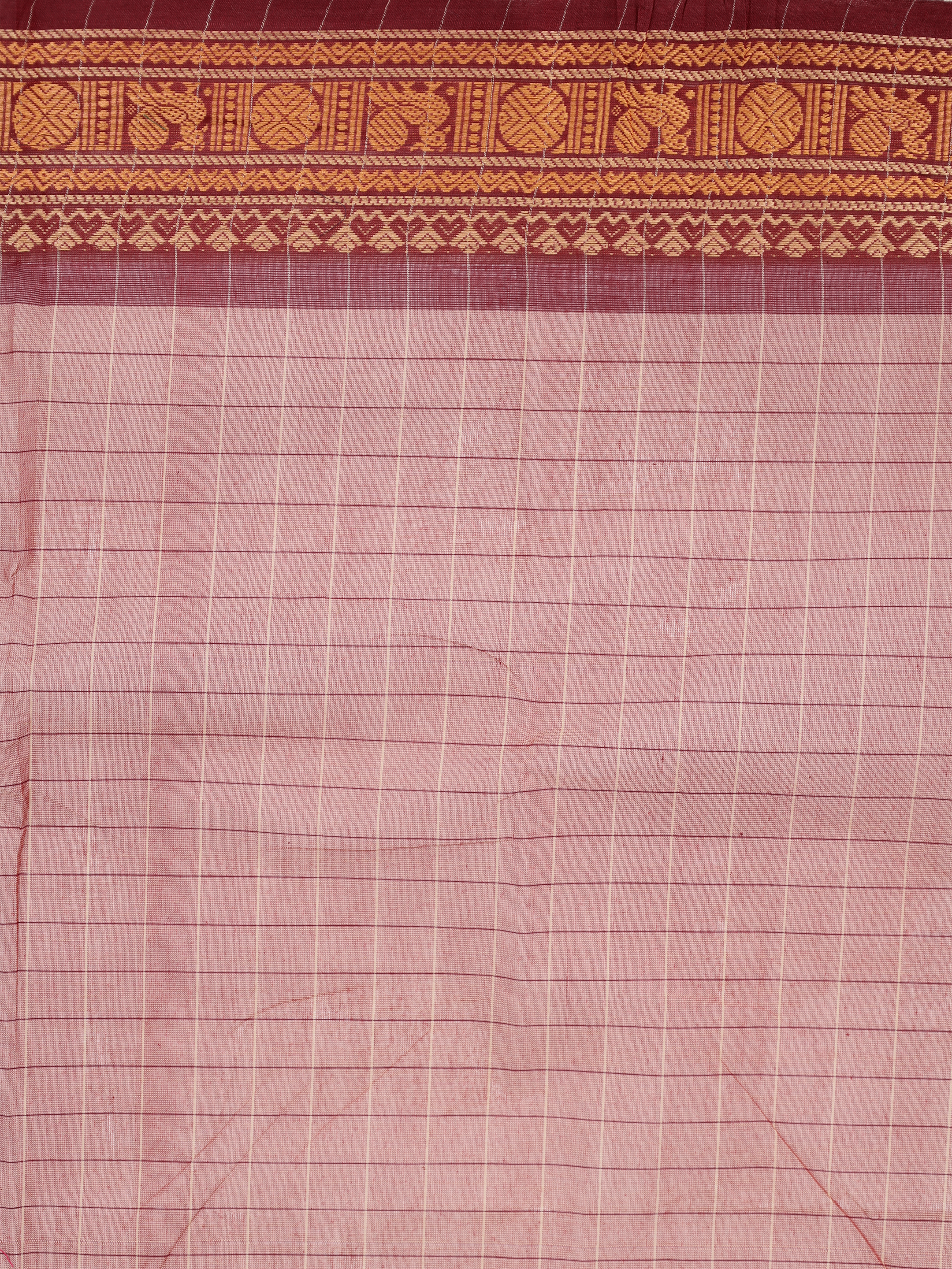 Women Chettinad Cotton Maroon Saree CCS02
