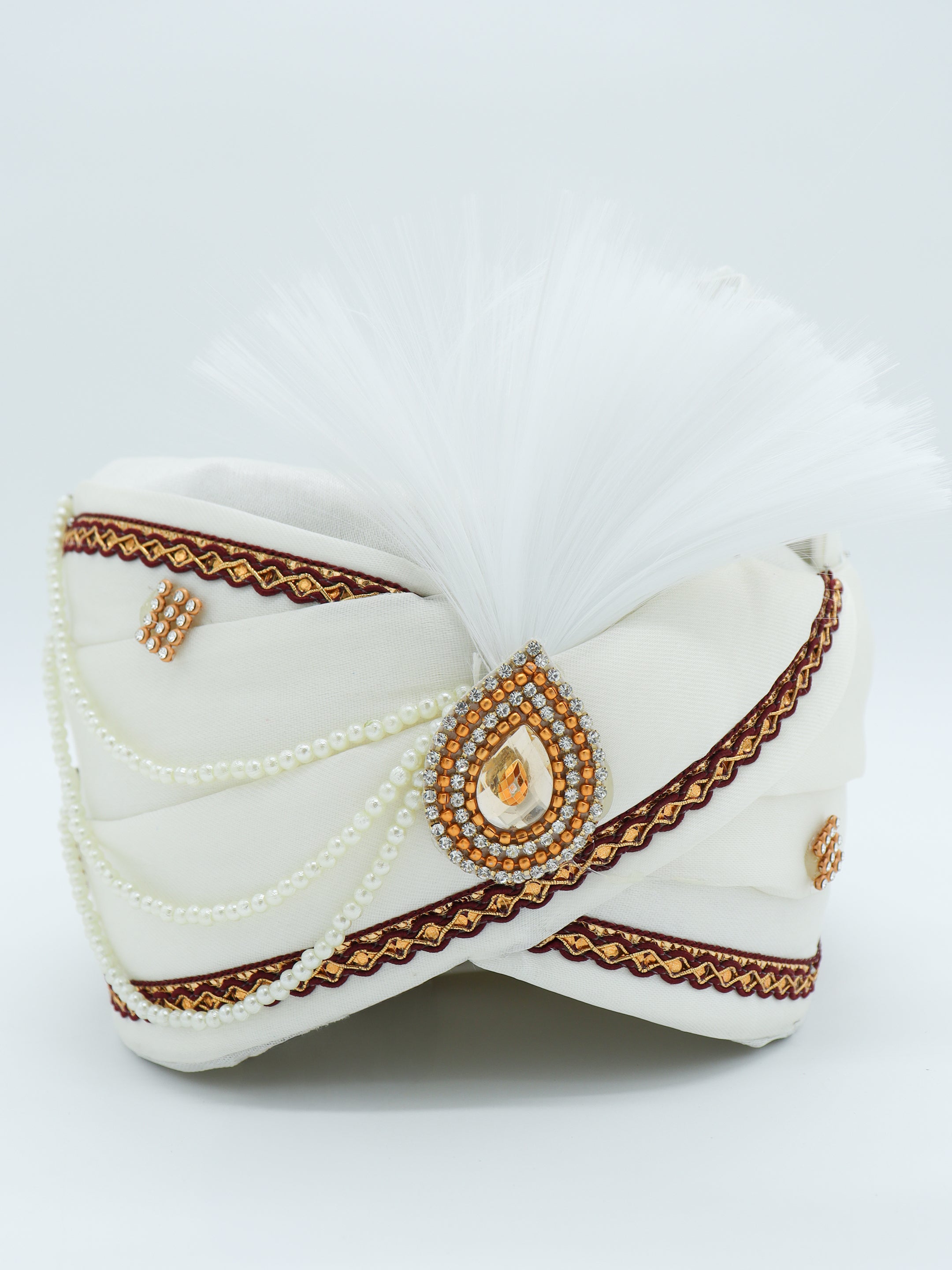 Traditional Silky Style Wedding Turban  - 128