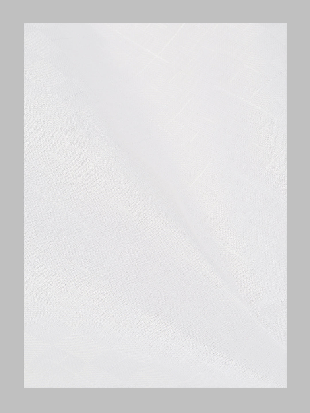Men Cotton Blend Self Design Shirt Fabric White Classic 02