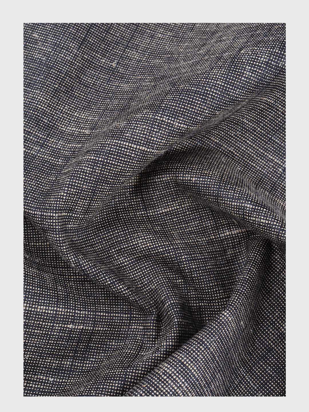 Men Cotton Blend Suiting Fabric Black Lanvin