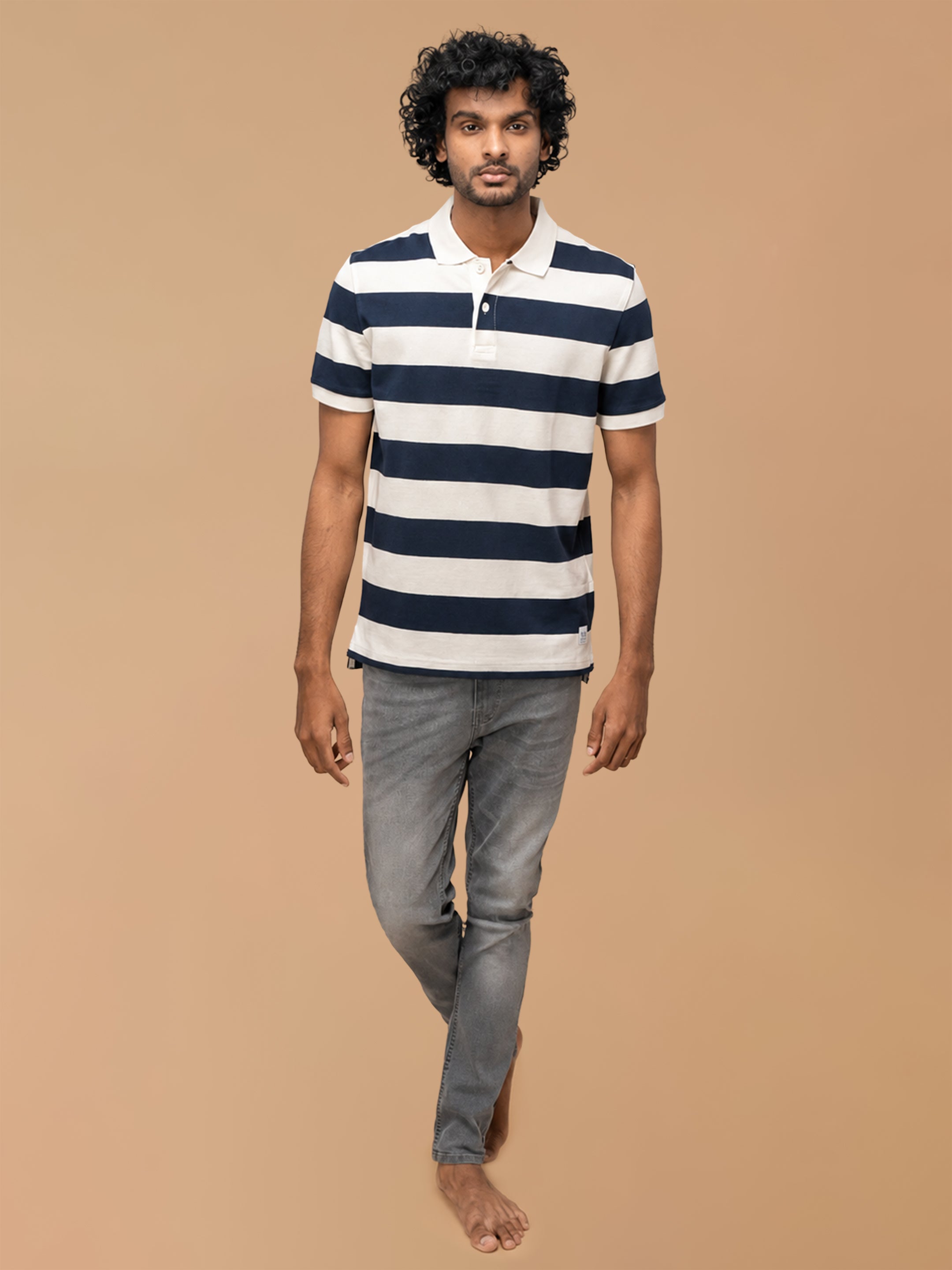 Stripper Cotton Rich Polo Gardenia