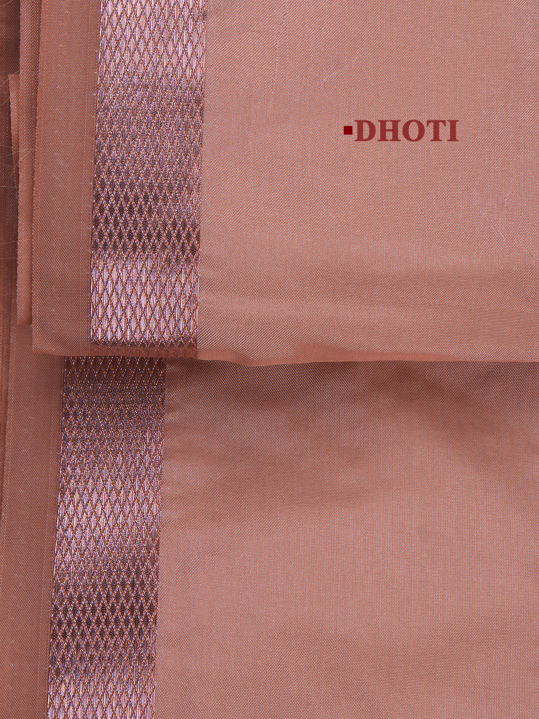 Men Art Silk Jari Dhoti & Shirting Set Copper Ashirwath(3*1)