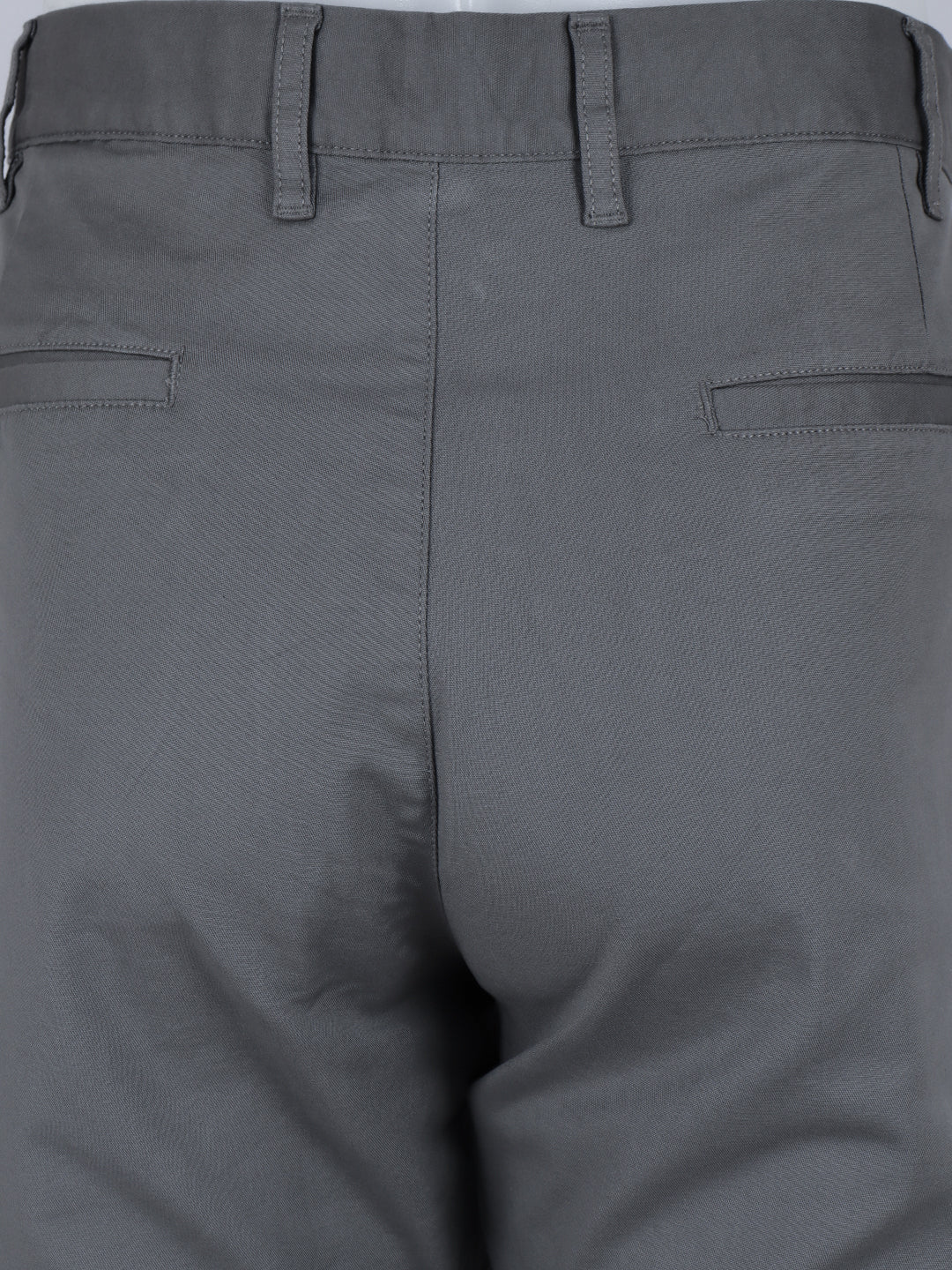 Men Cotton Lycra Ash Grey Smart Fit Pant Zara