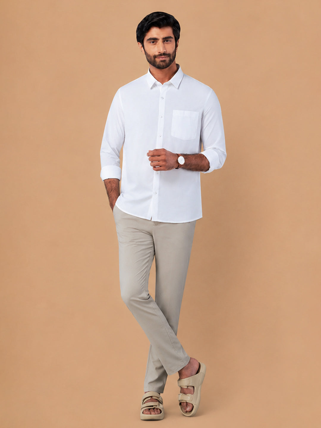 Bamboo Cotton White Shirt - Soft, Breathable & Eco-Friendly