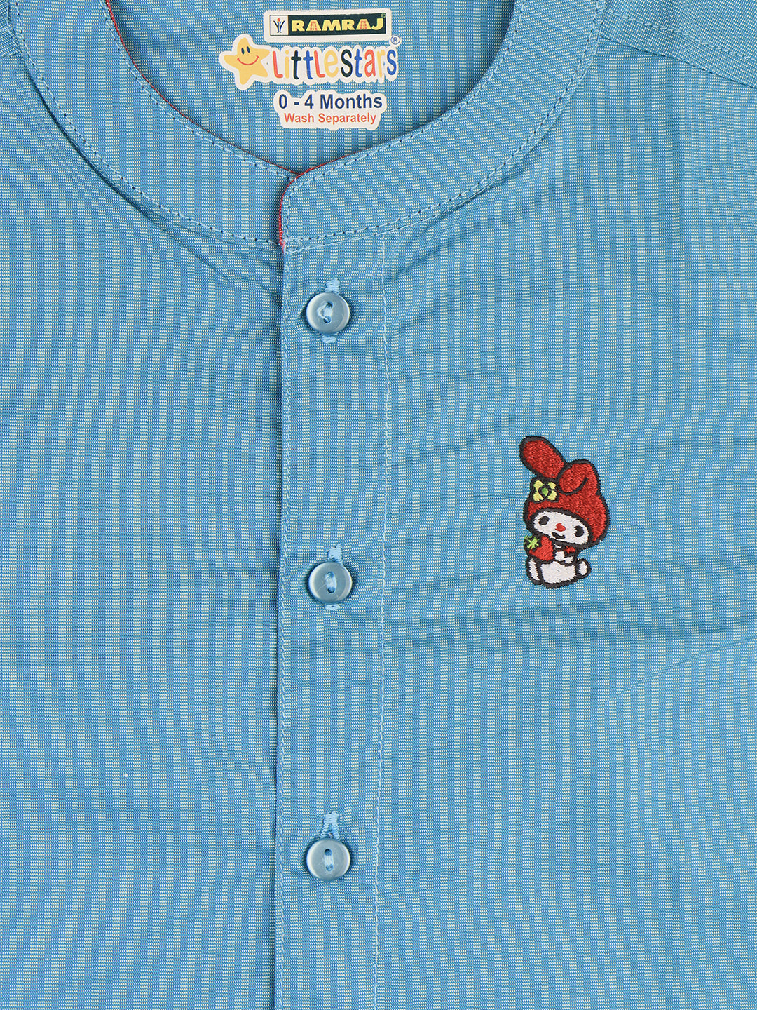 Newborn Baby Blue Shirt with Pant and Panchakacham Set G24