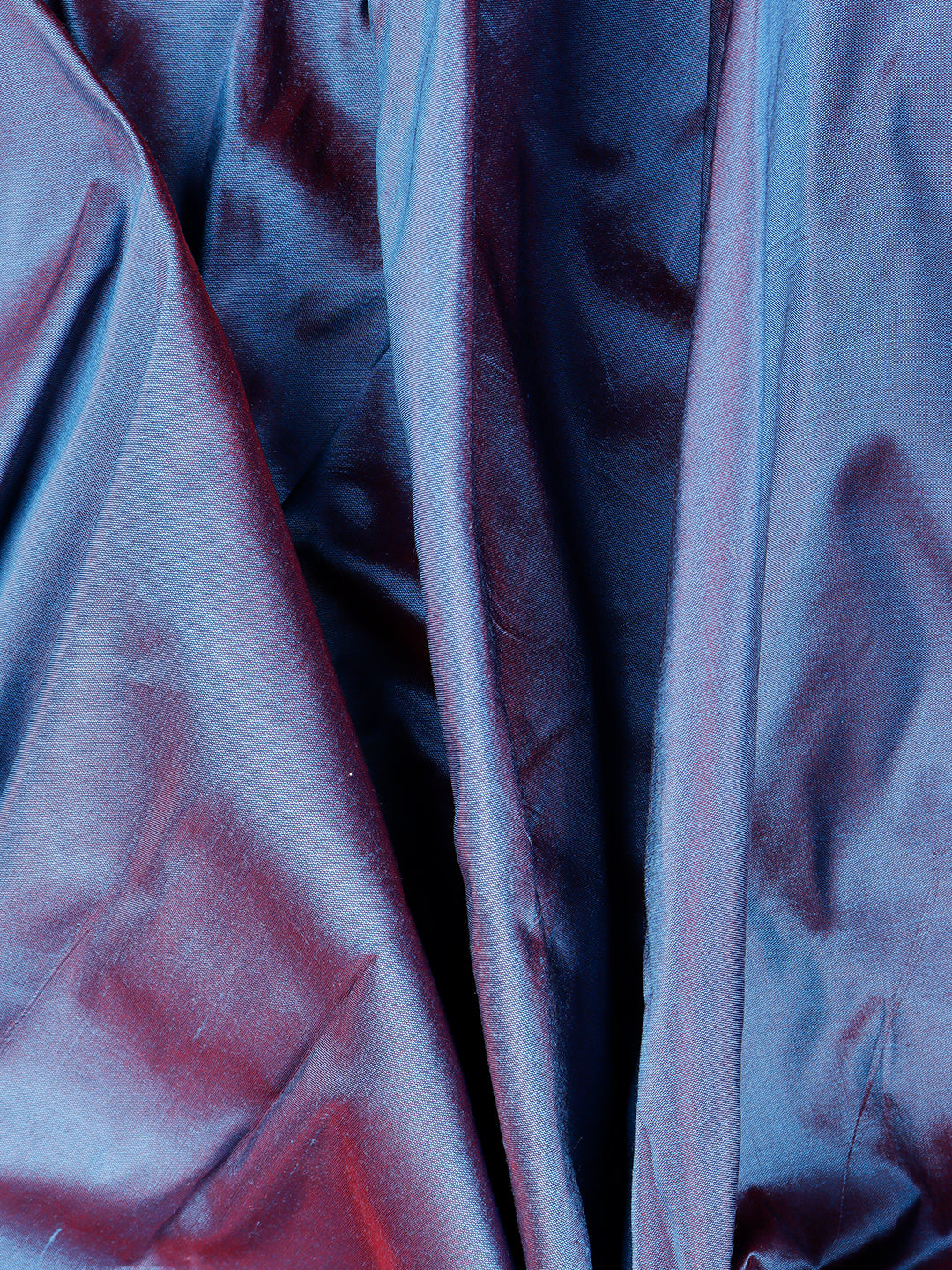 Mens Plain Double Shade Blue Pure Silk 10 Meter Shirt Fabric-Pattern view