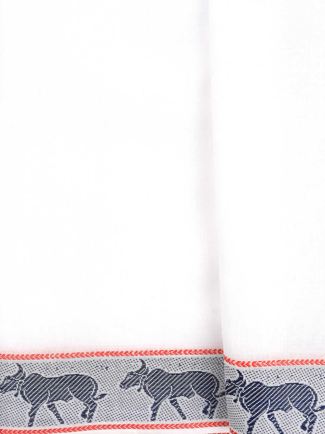 Men Cotton Navy Fancy Border Panchakacham with Angavasthram Srirasthu(9+5) SR41