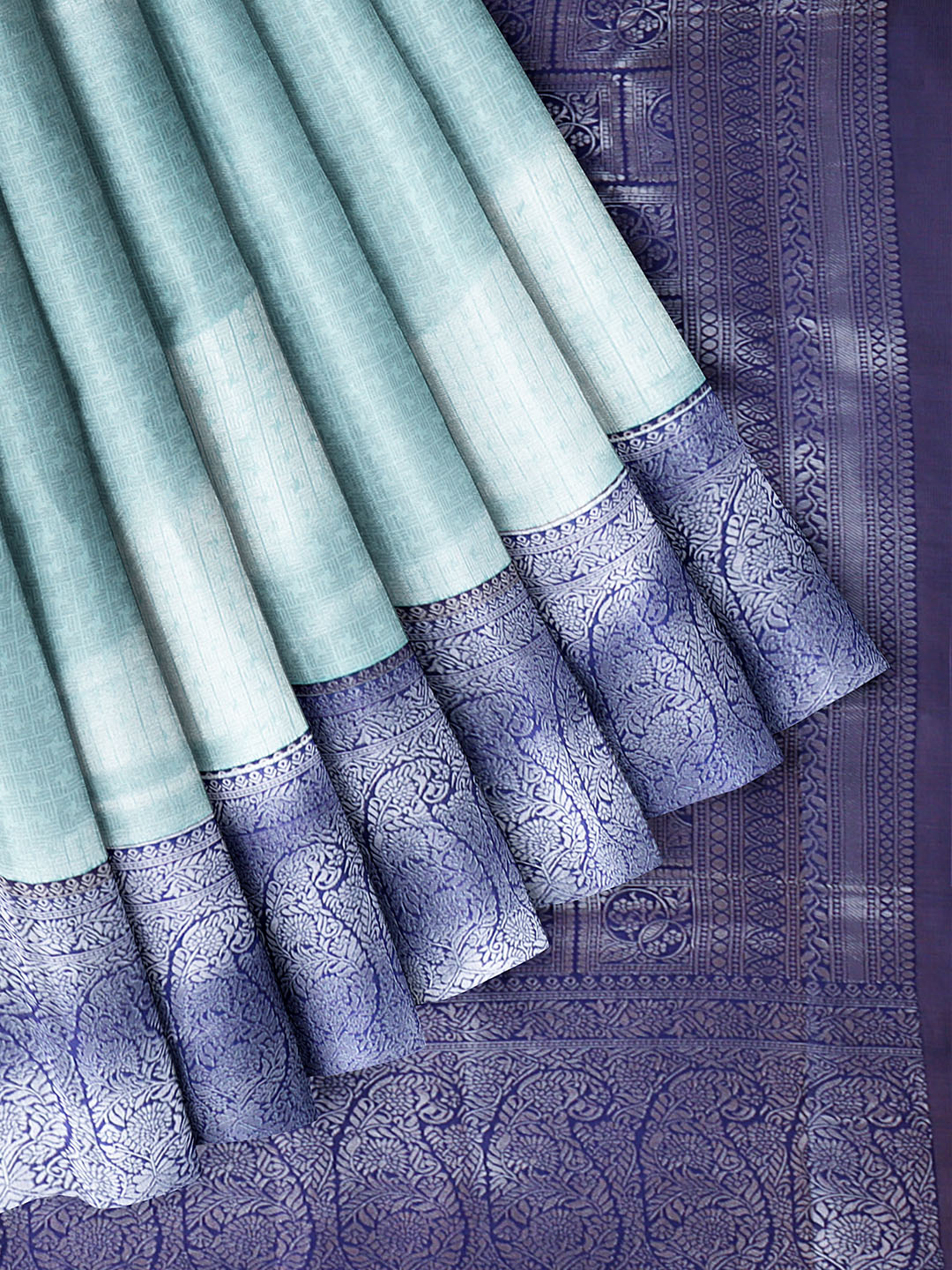 Women Cyan Blue Art Silk Printed Saree ASS87