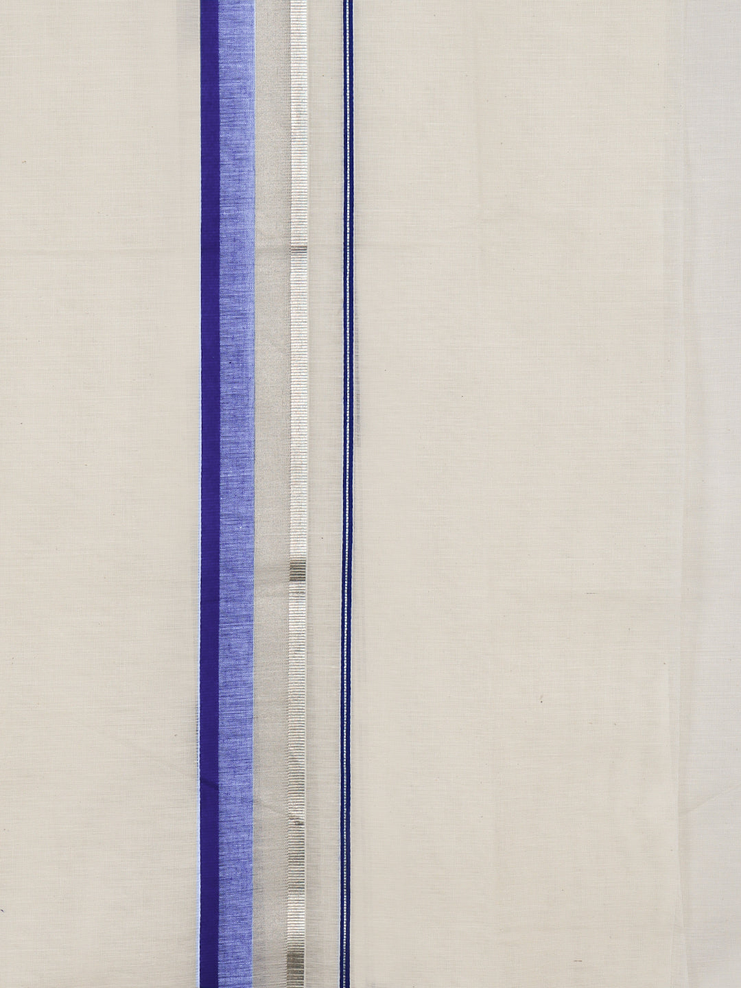 Men Kora Cotton Double Layer Dhoti with Fancy Jari Border ESJ05