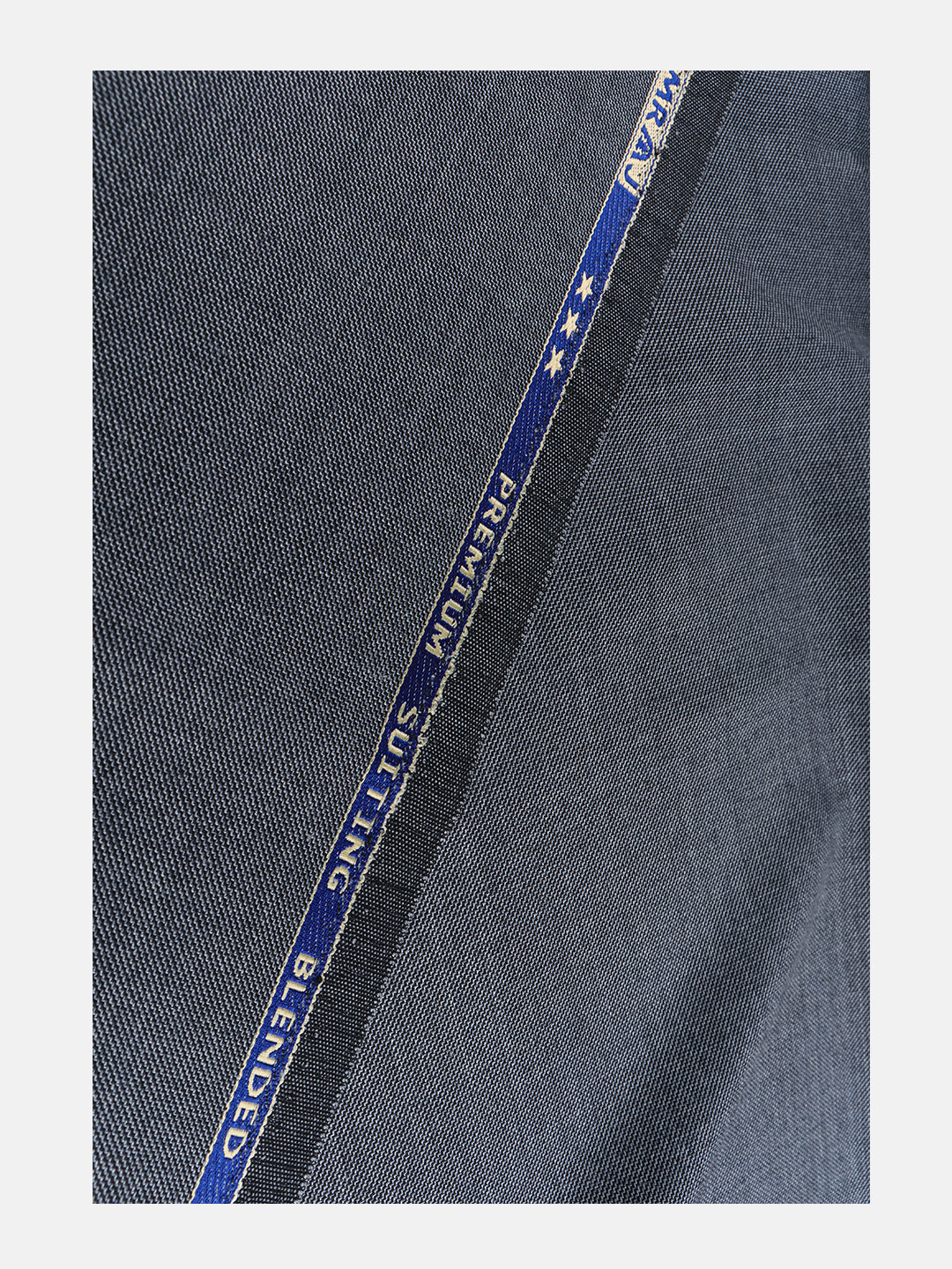 Men Wool Blended Suiting Fabric Blue Mark Wool