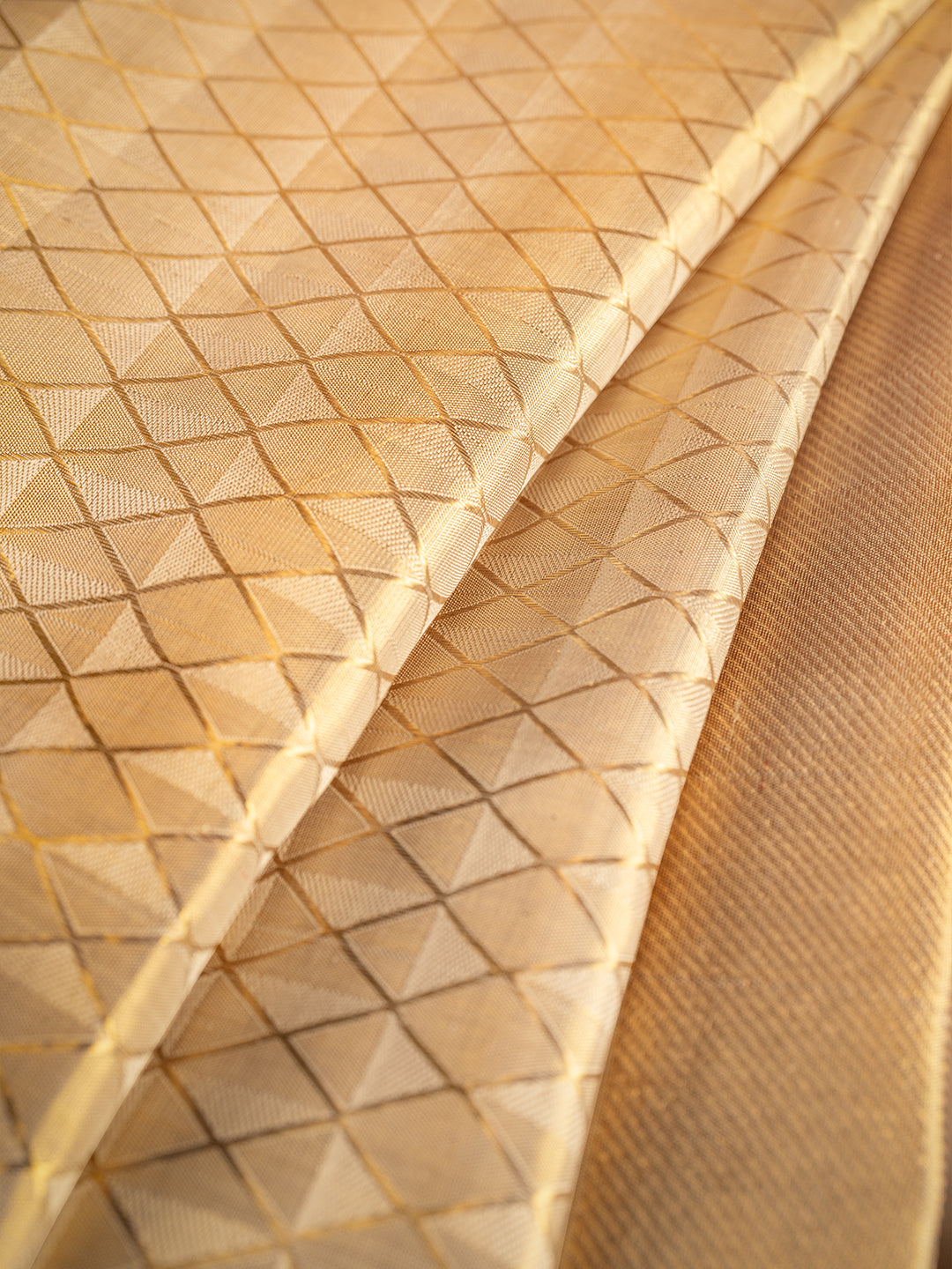 Pure Silk 5" Gold Tissue Jari Weaving Wedding Dhoti & Towel Set – Amirtham