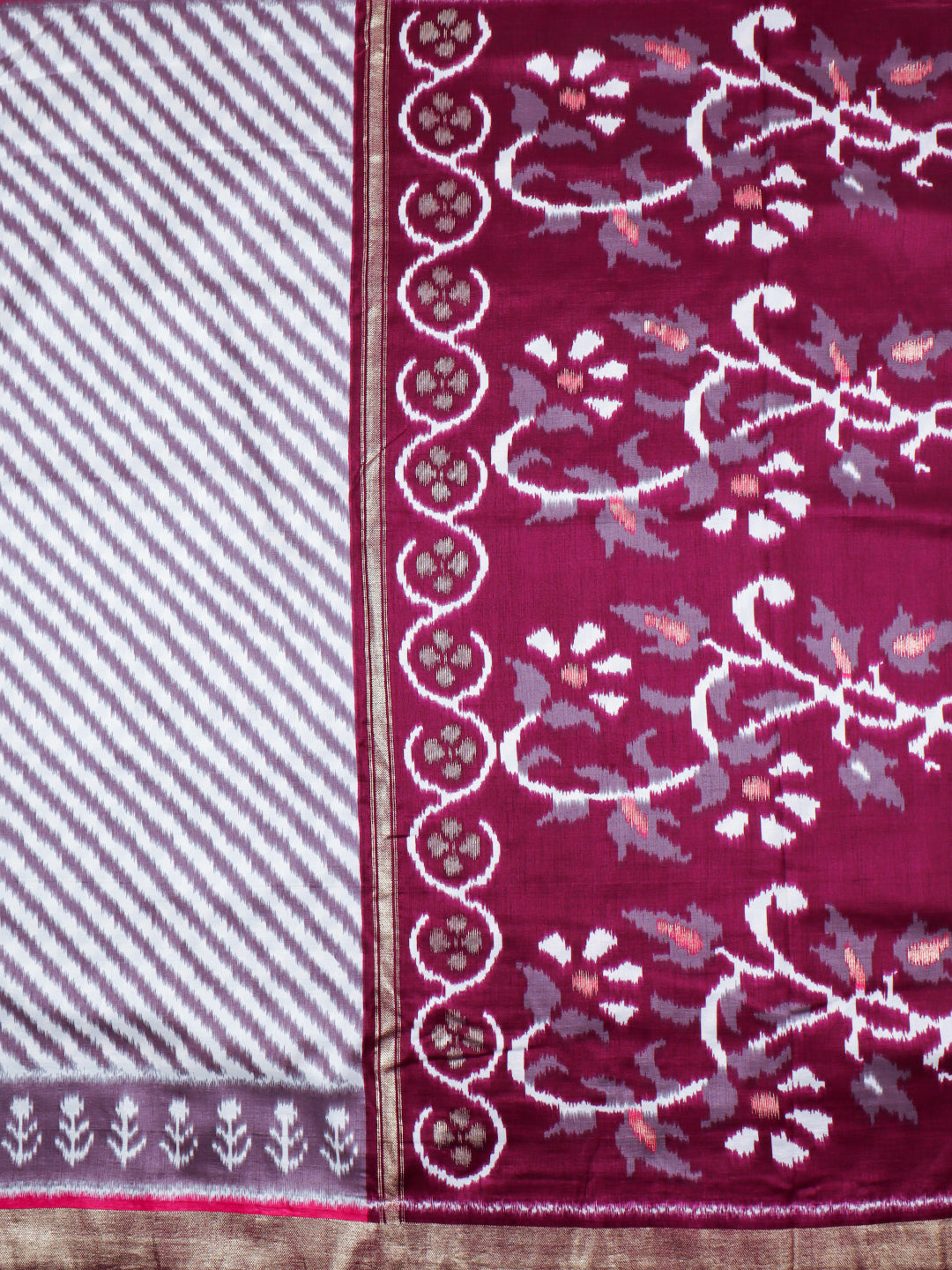 Women Art Silk Printed Purple Saree AS07-View four