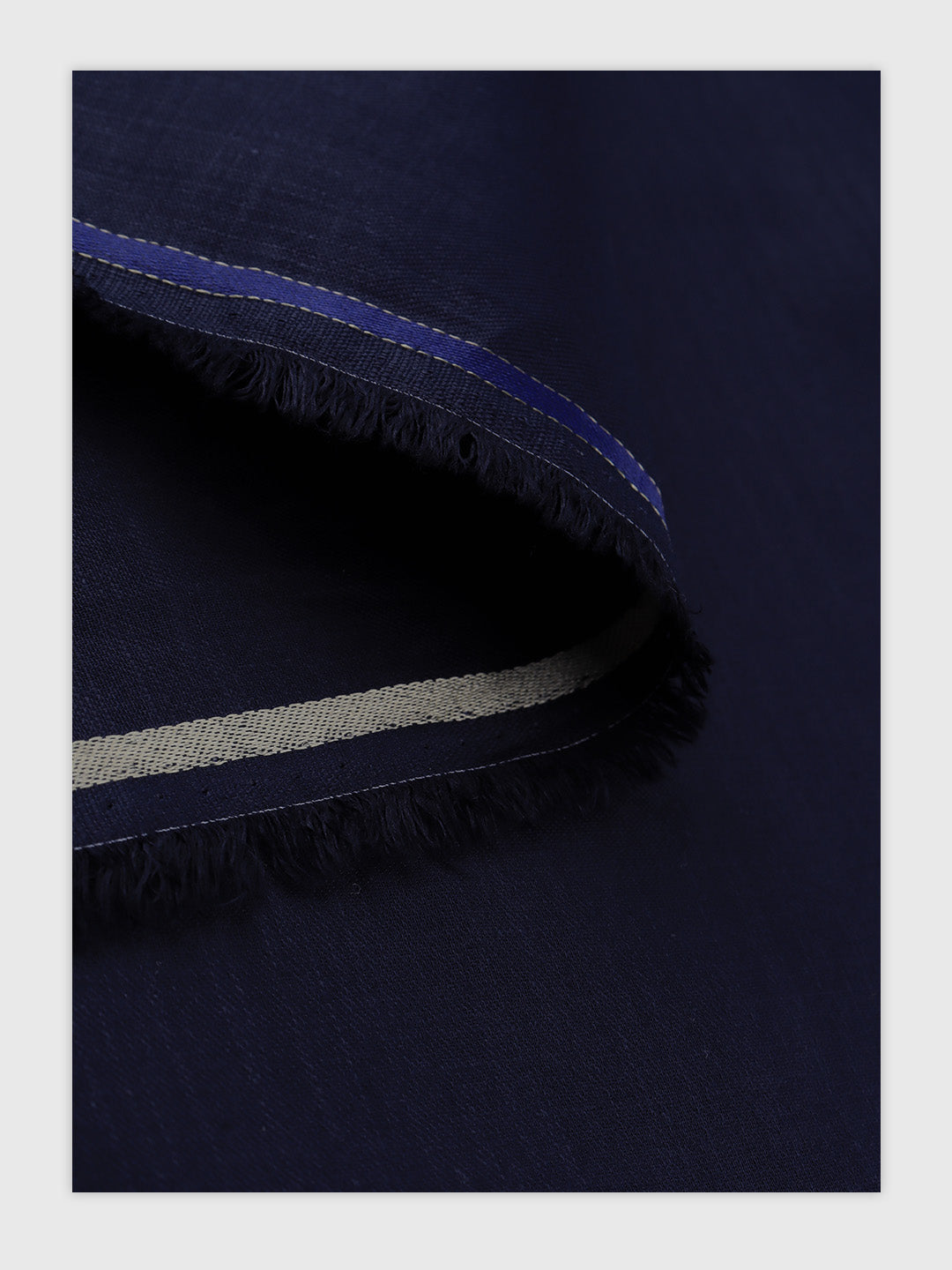 Men Cotton Rich Navy Blue Self Design Shirting Fabric Hi Tech