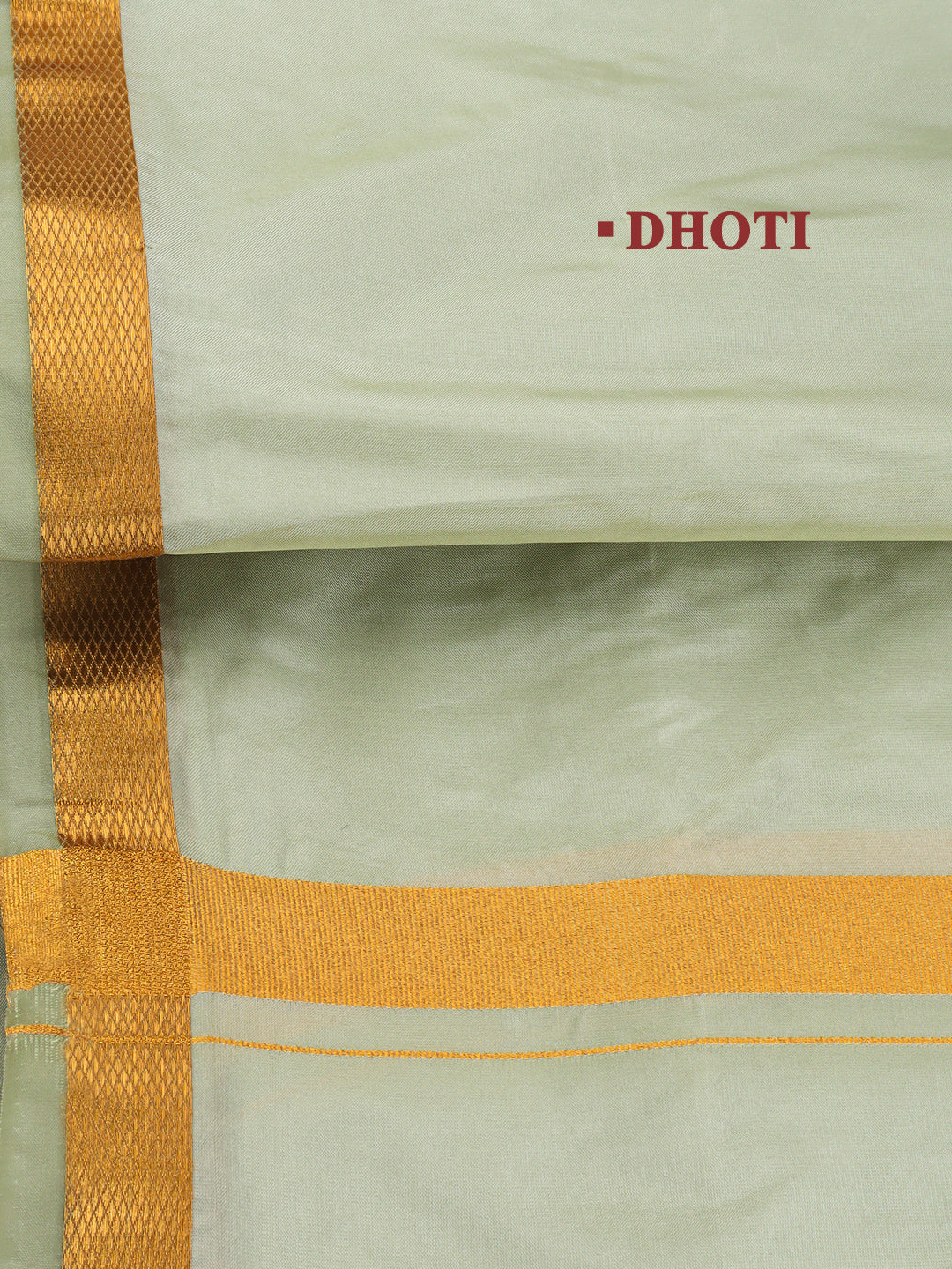 Men Art Silk Jari Dhoti & Shirting Set F.Green Ashirwath(3*1)