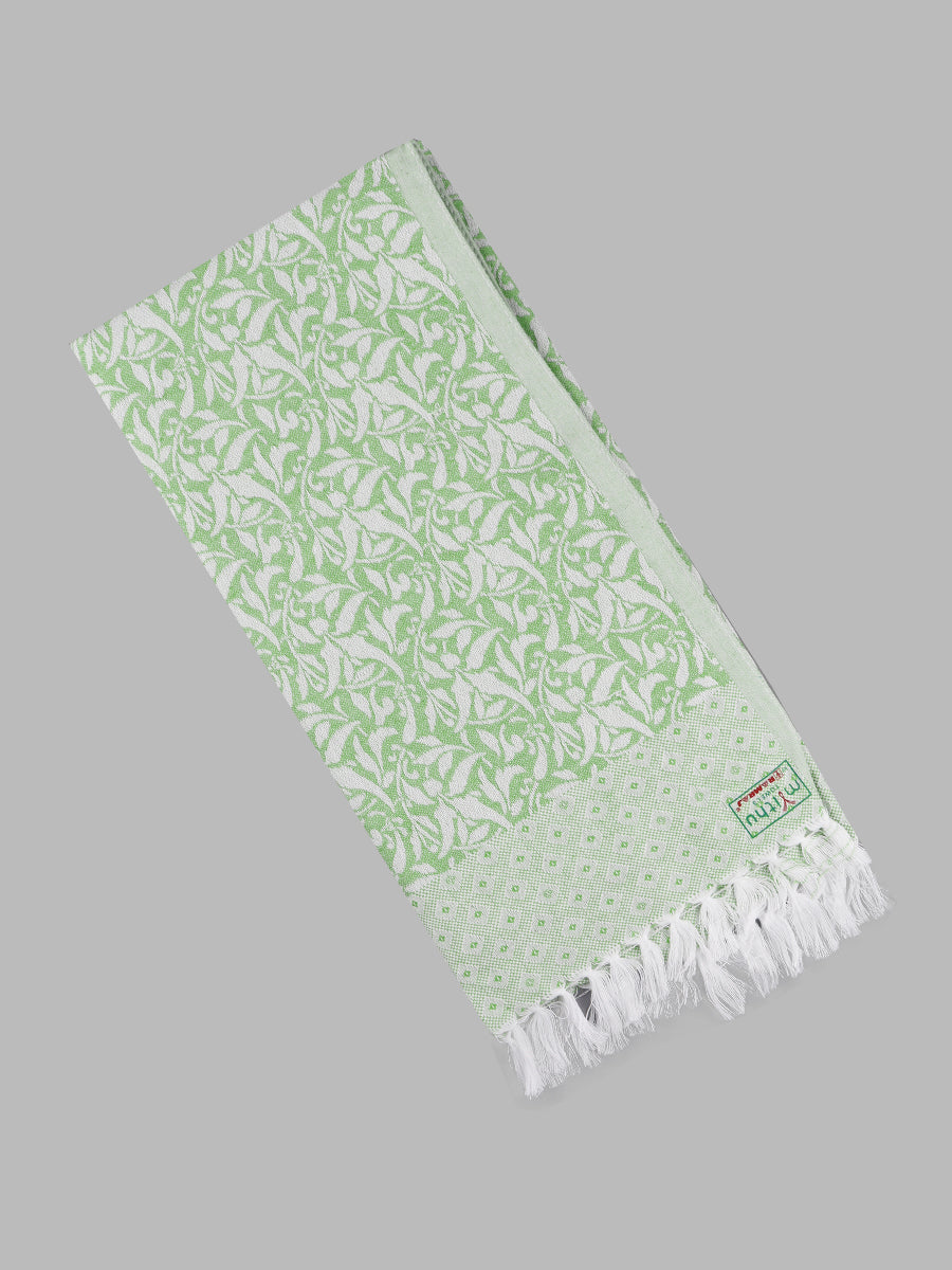 Cotton Colour Bath Towel Jakkard-Green
