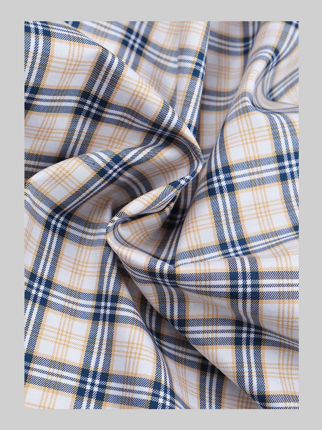 Men Giza Cotton Blend Checked Shirt Fabric Sandal Cascade