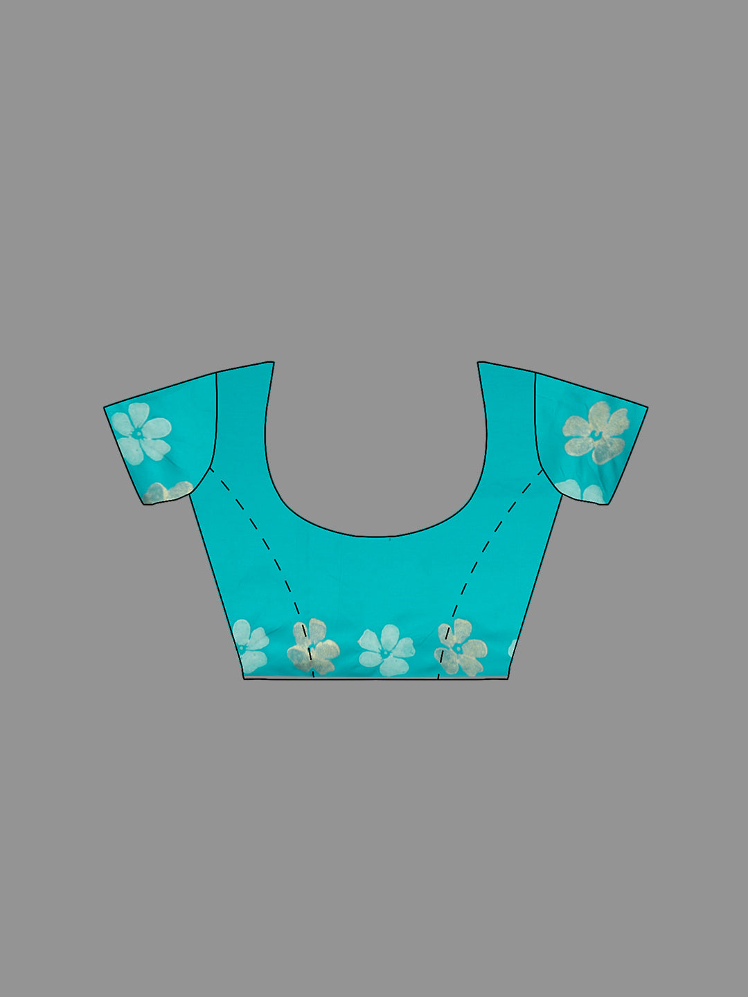 Women SkyBlue Cotton Saree with Double Blouse PCS209