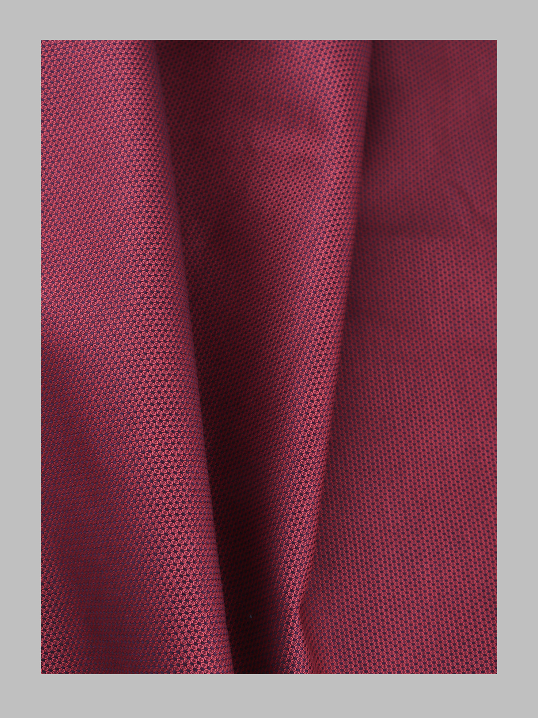 Men 100% Cotton Self Design Shirt Fabric Red Grand Iconic