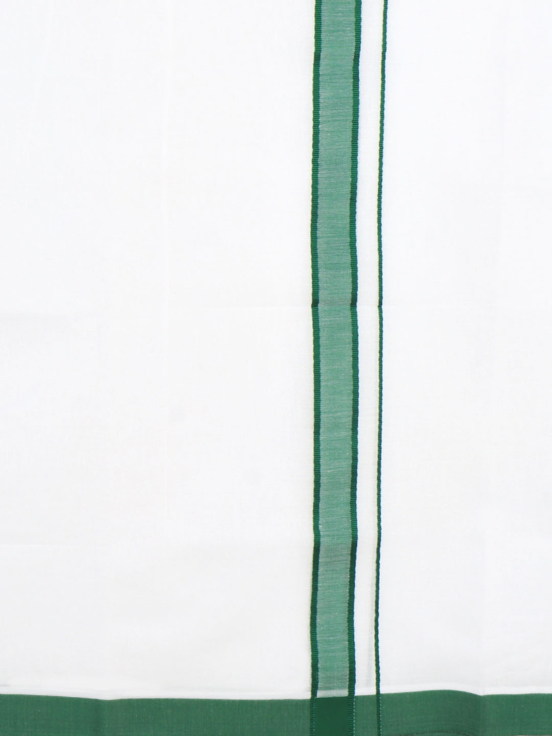 Men 100% Cotton Double Layer White Dhoti with Fancy Border RFP07