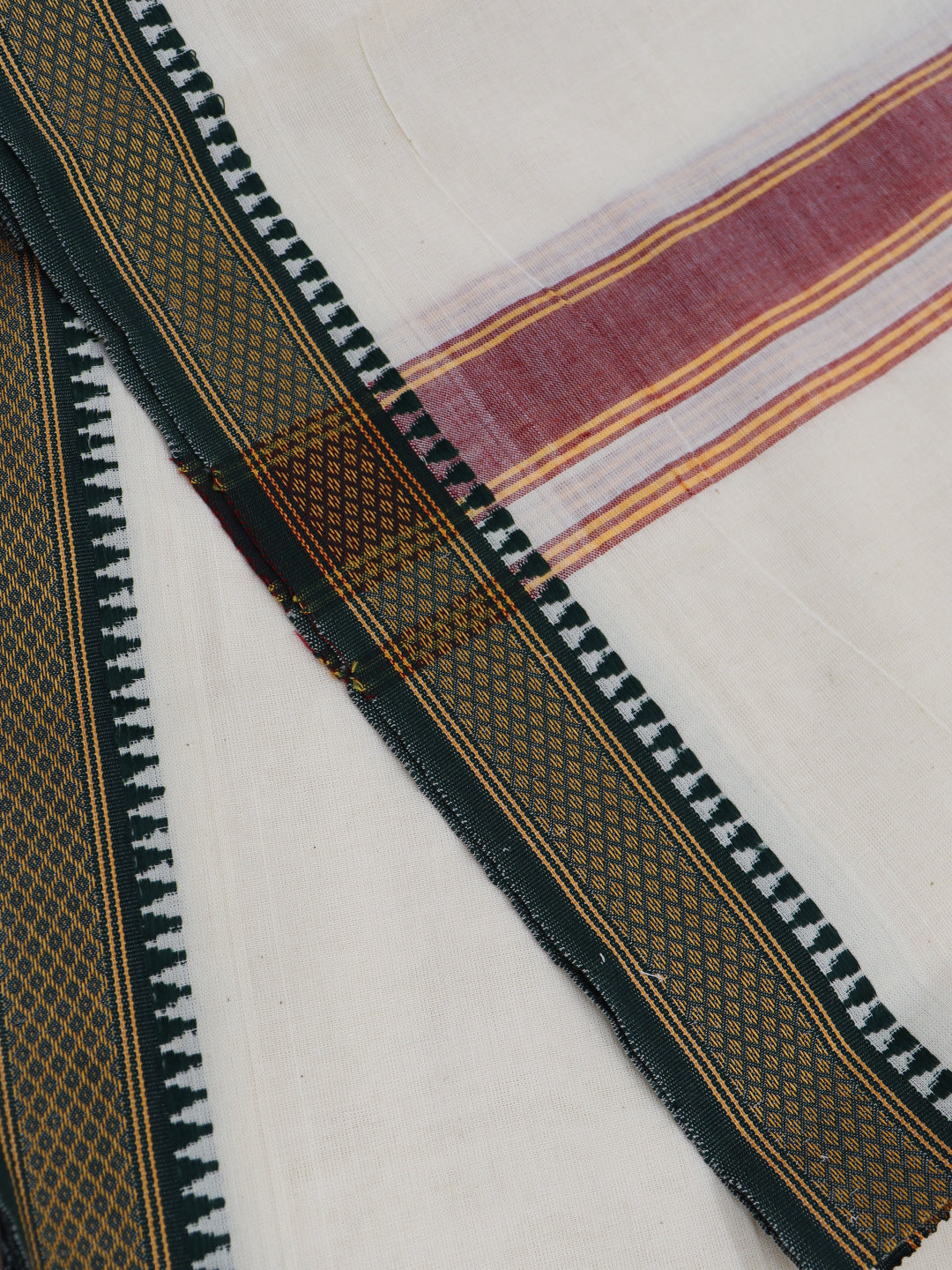 Men Kora Cotton Mayilkhan Border Panchakacham Set 5Khan (9+5)