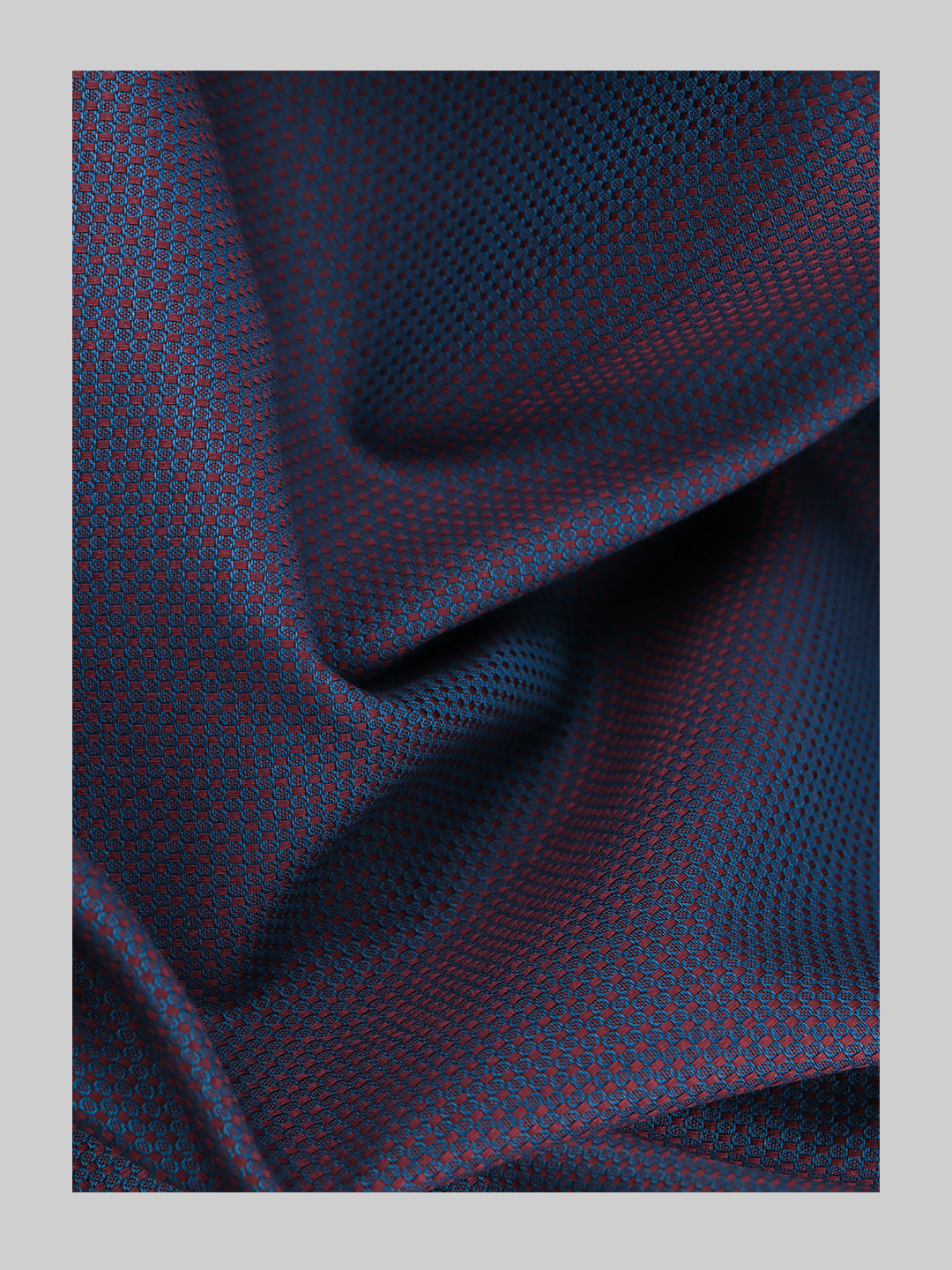Men 100% Cotton Self Design Shirt Fabric Dark Blue Grand Iconic