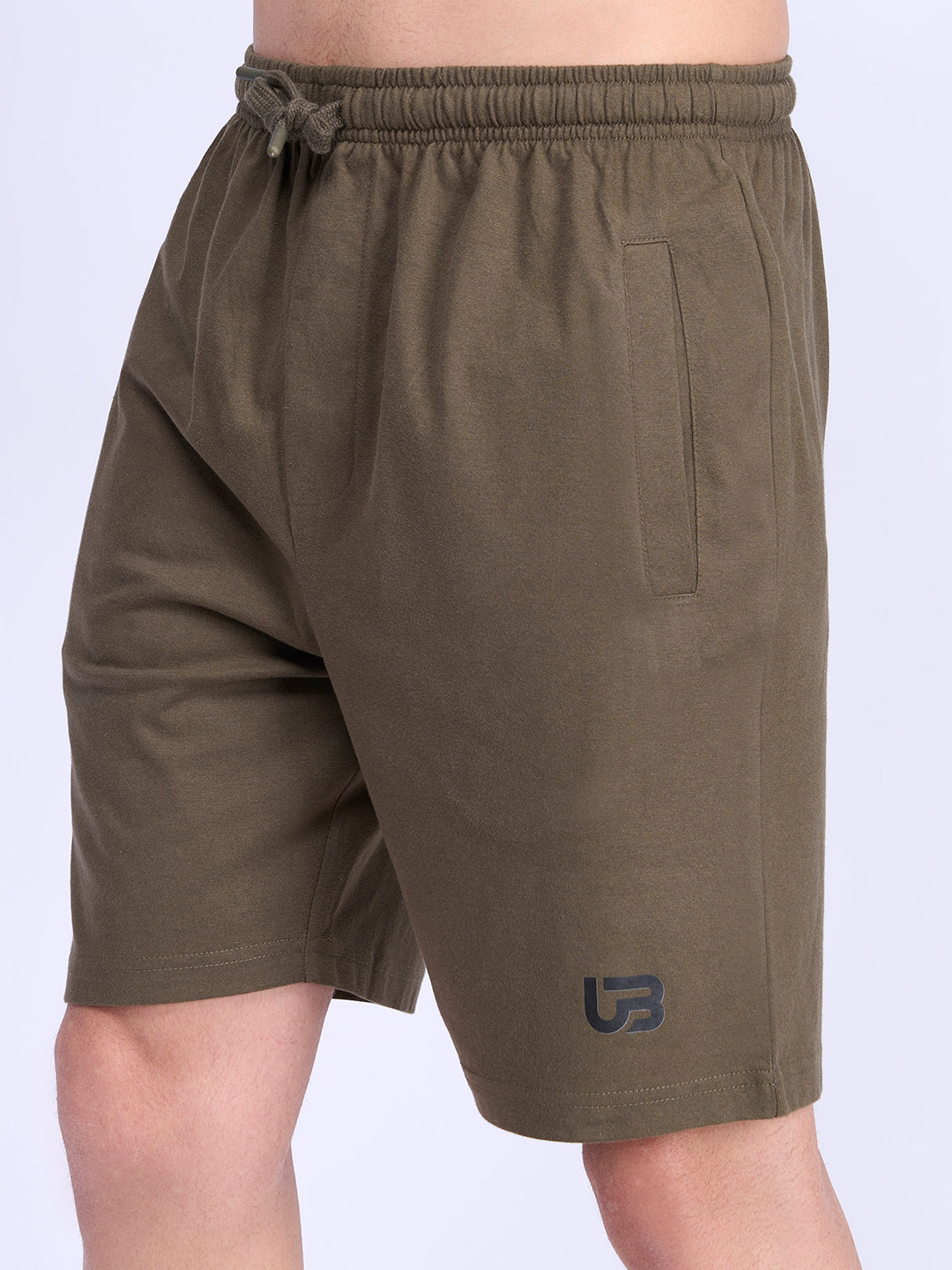 Men's Olive Super Combed Cotton Shorts