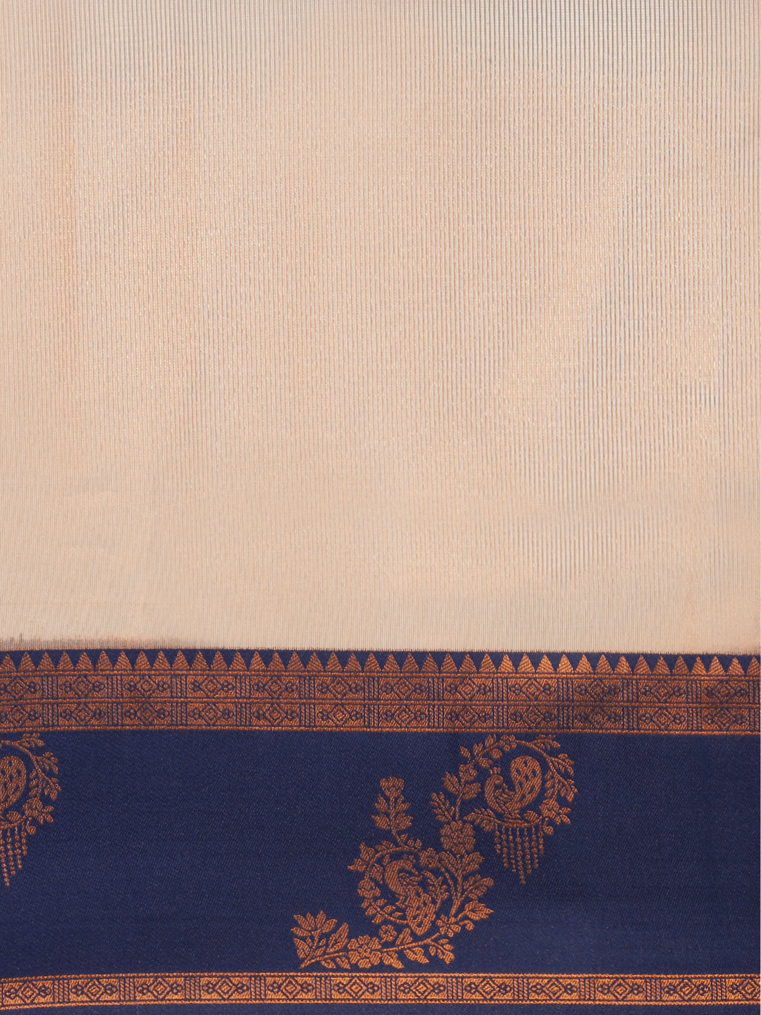 Women Sandal Tissue Saree with Navy Border TS60