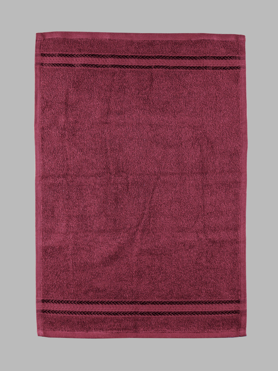 Premium Soft & Absorbent Maroon Terry Hand Towel HC2 (Pack of 4)