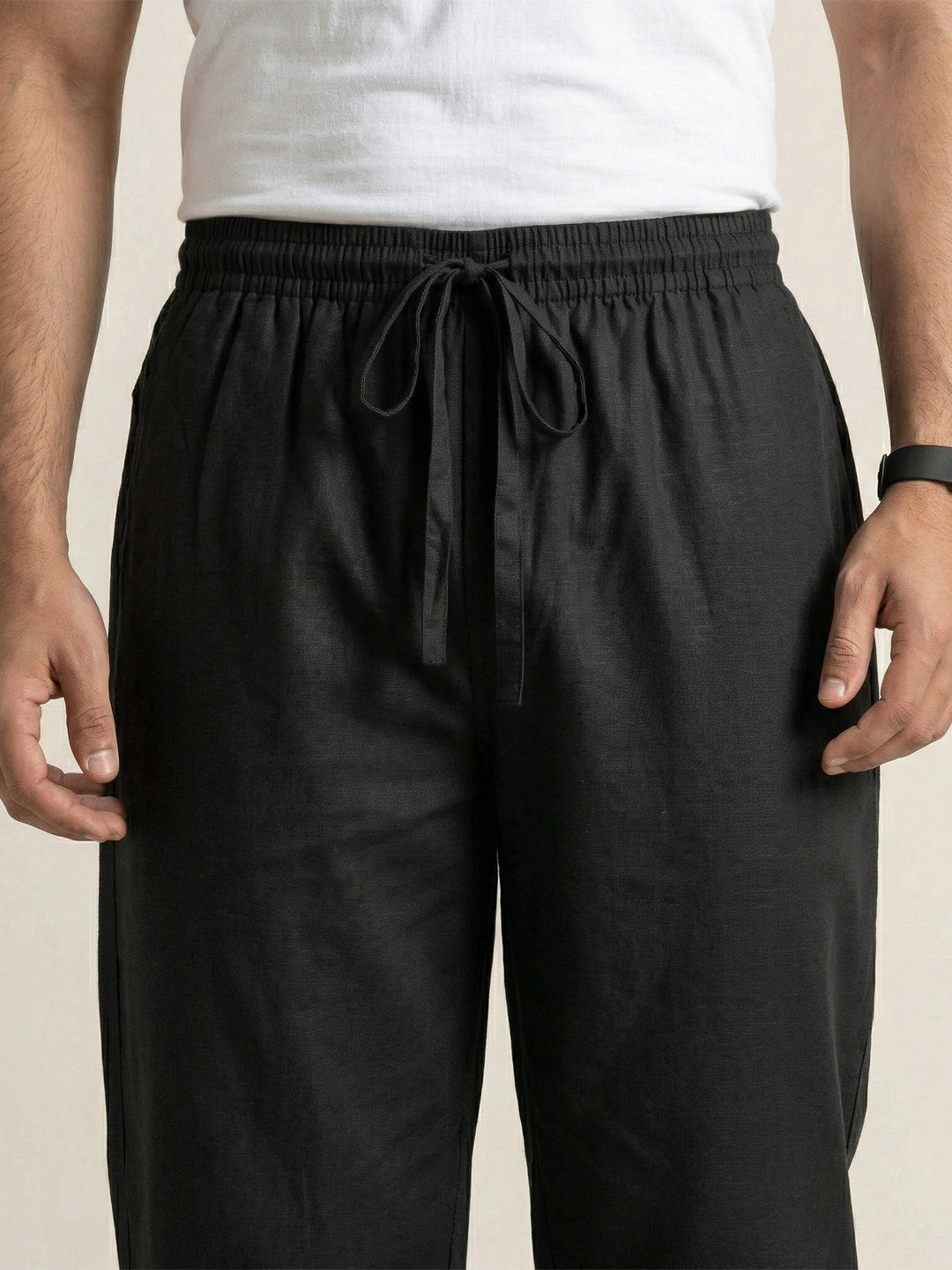 Men Stretch Cotton Black Kurta Pant EP2