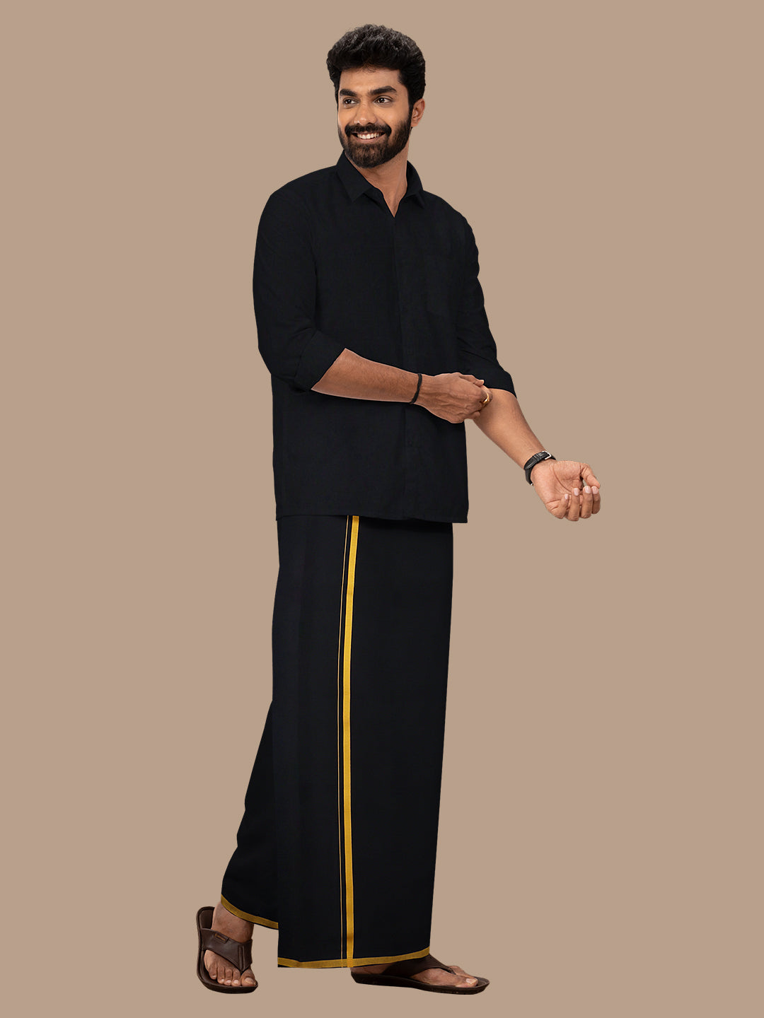 Mens Devotional Black Dhoti Rishi BB