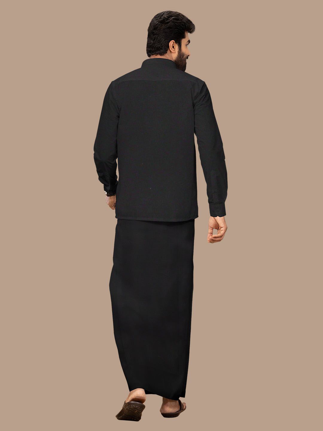 Mens Devotional Dhoti Poojan Paramas Black