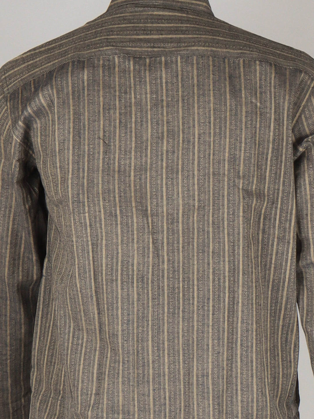 Men Brownish Blue Medium Length Kurta with Matching Border Dhoti Set RH14