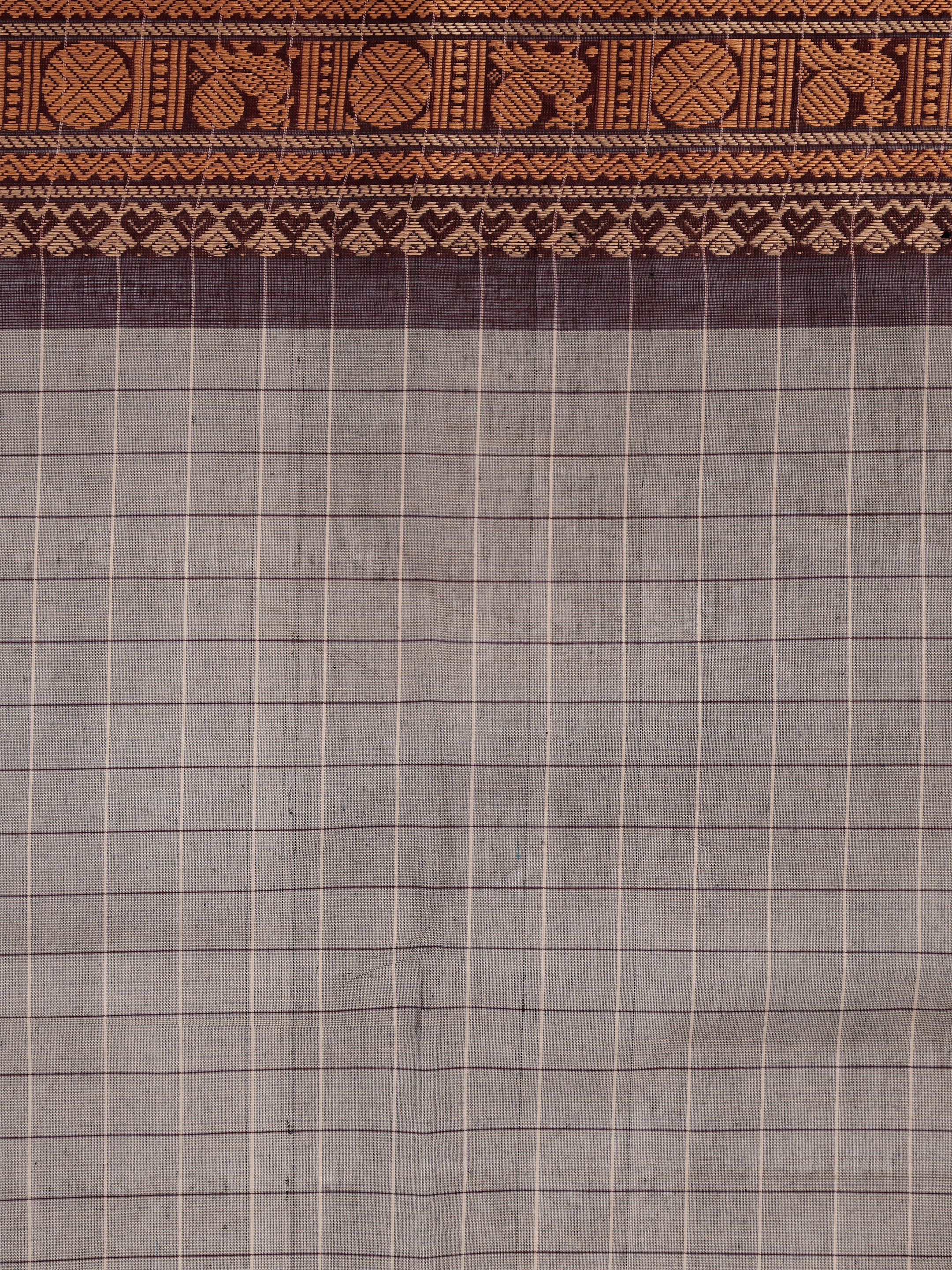 Women Chettinad Cotton Green with Brown Saree CCS03
