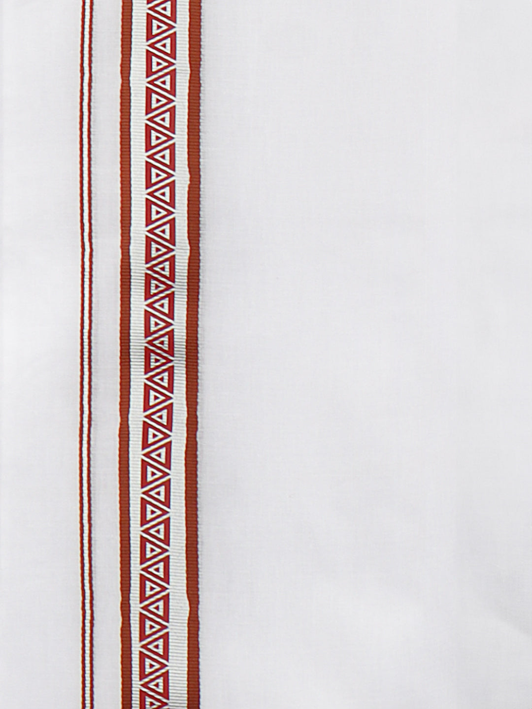 Men Red Fancy Jari Border Double Dhoti