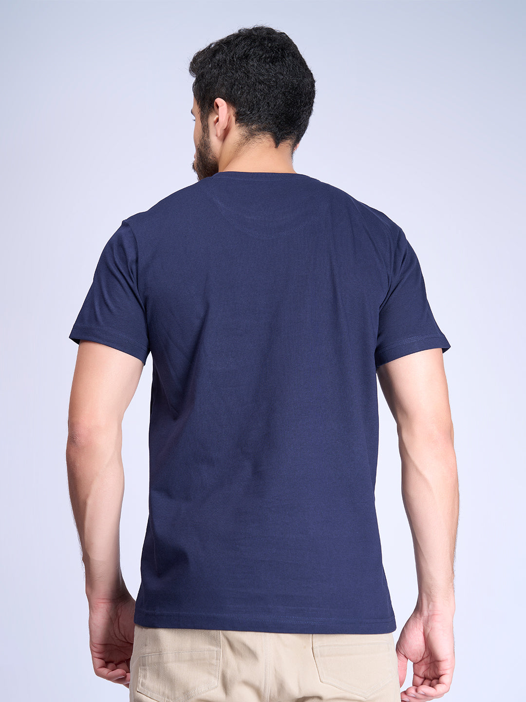 Mens 100% Cotton Starry night navy Half Sleeves Expert Tee - ET7