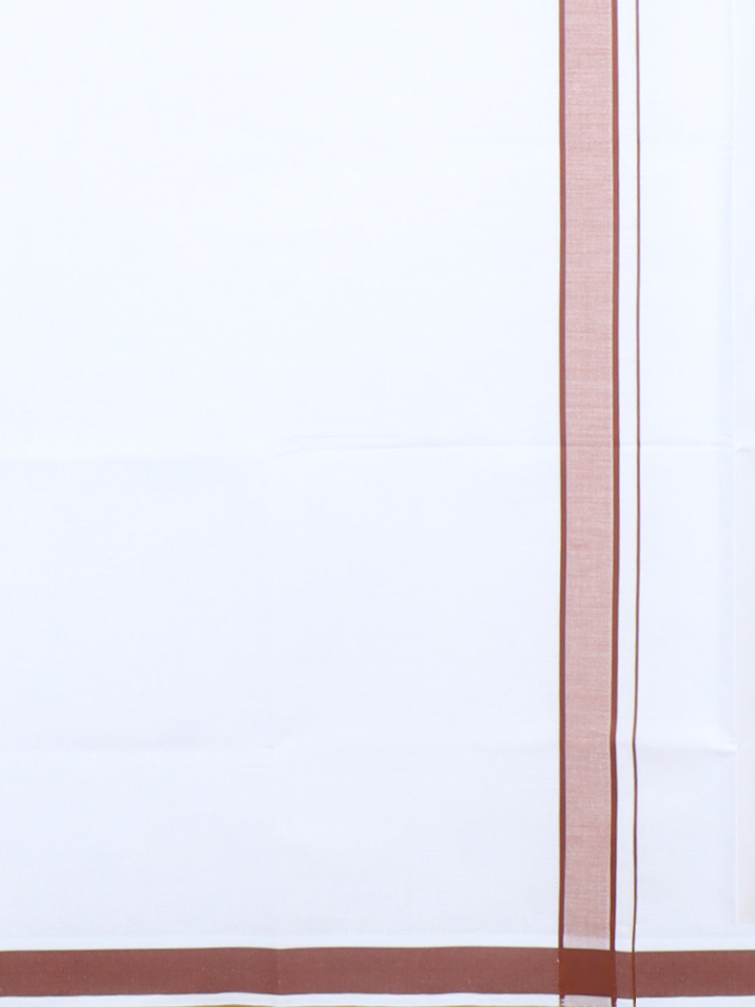 Men Cotton Blend Single Layer White Dhoti with Fancy Border WP28
