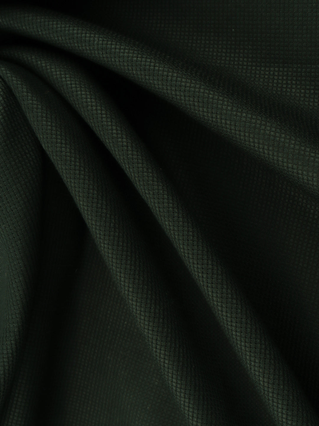 Cotton Rich Green Self design Shirting Fabric Hi-Tech