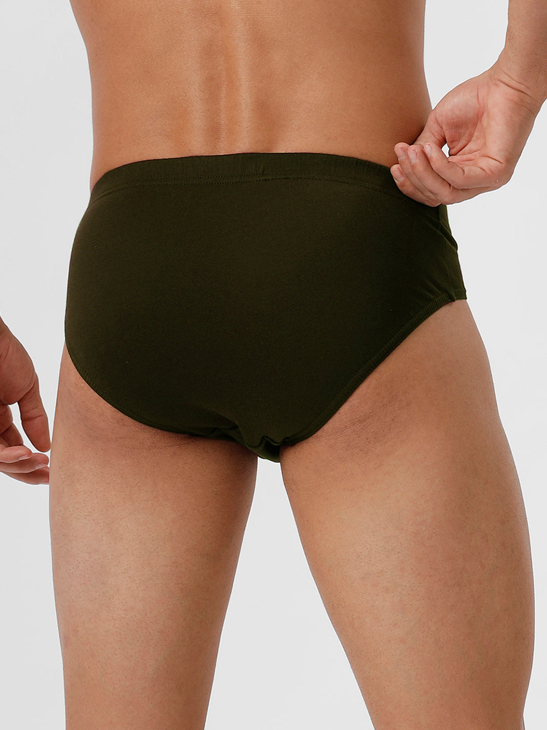 Men 100% Combed Cotton Assorted Colour Inner Elastic Brief Minar Pack of 2