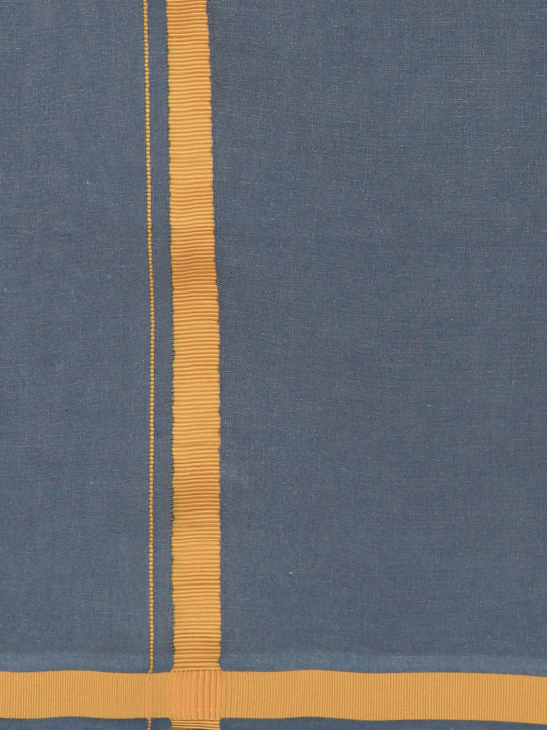 Men 100% Cotton Single Layer Steel Grey Dhoti with Big Border Poojan