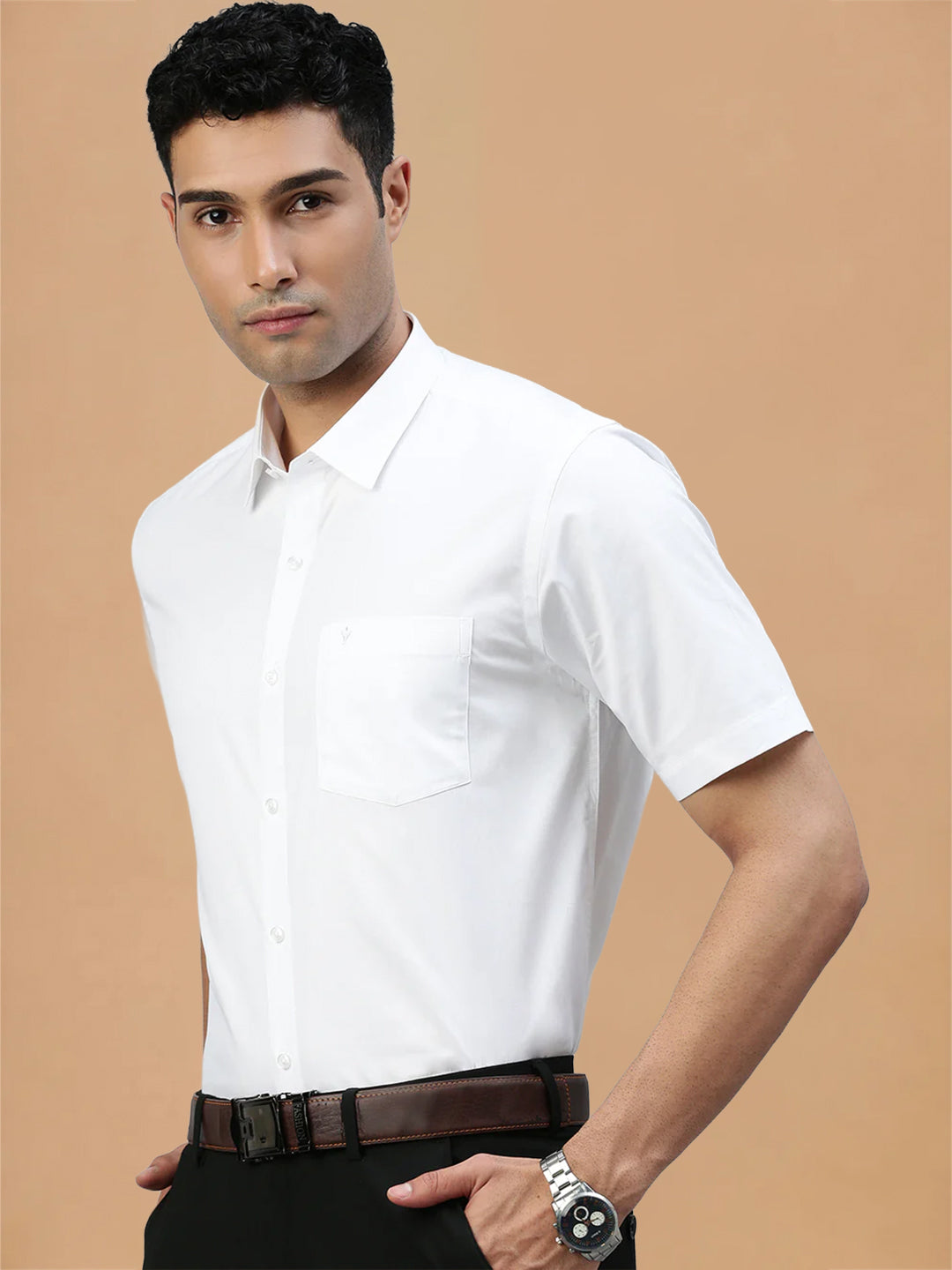 Starch Finish 100% Cotton White Shirt – Cool Cotton