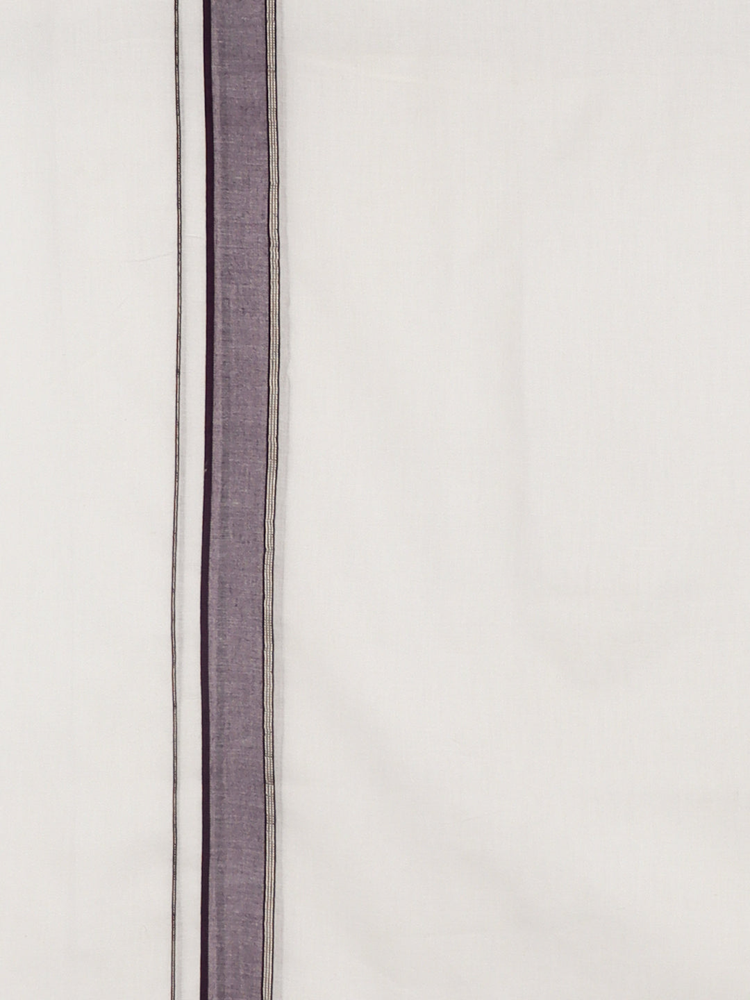 Men Violet Fancy Jari Border Double Layer Dhoti RSF03