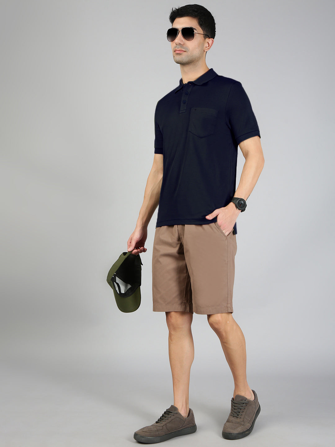 Men Cotton Rich Smart Fit Expert Polo T-Shirt Navy EPD13