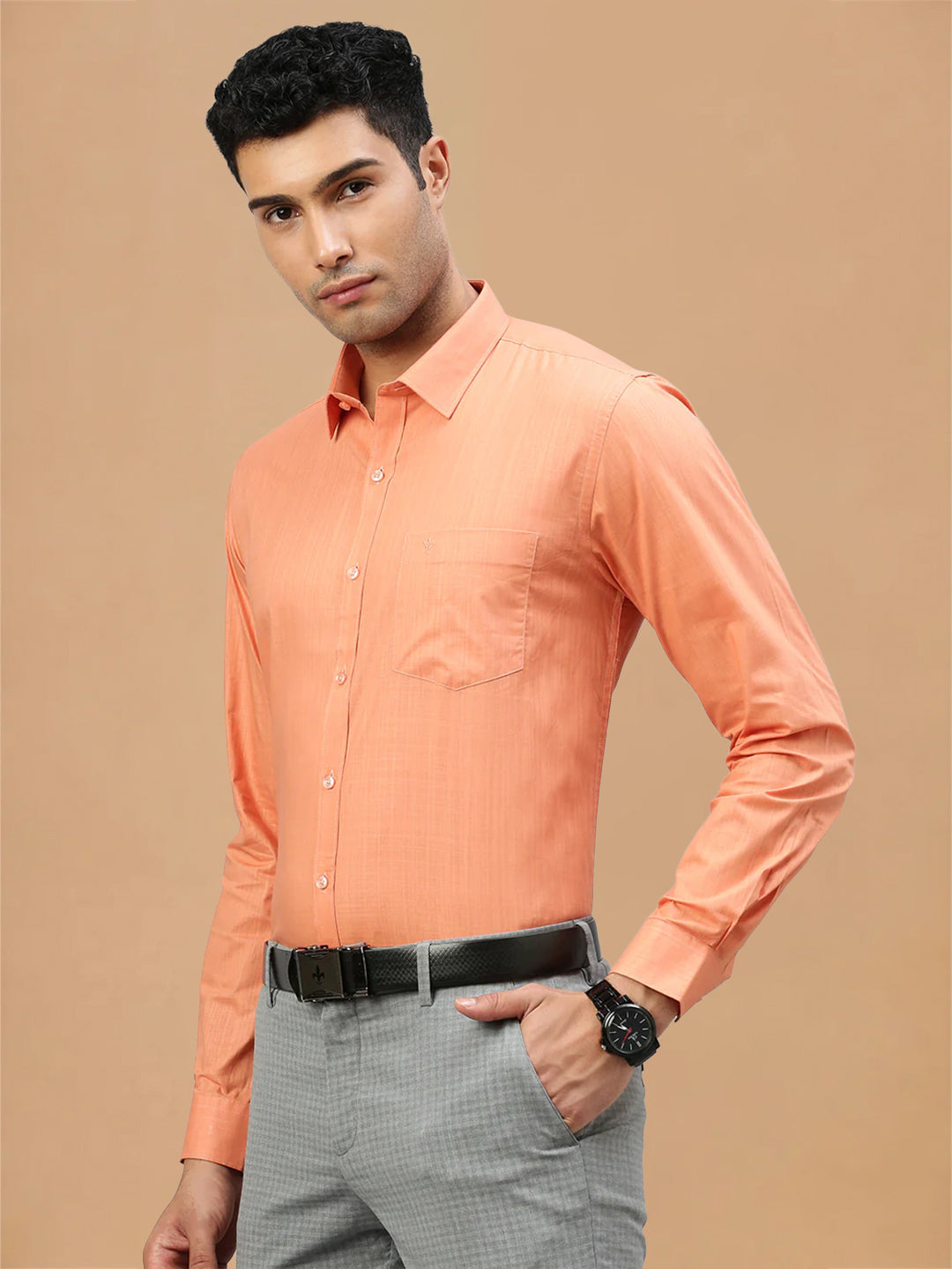 100% Cotton Copper Brown Regular Fit Shirt T37 TM4