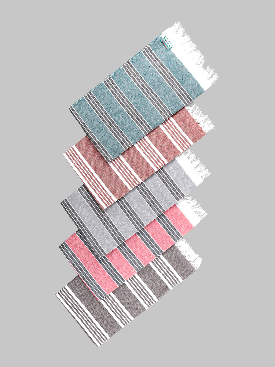 Saaral Cotton Colour Bath Towel (Pack of 2)-Mix colour view
