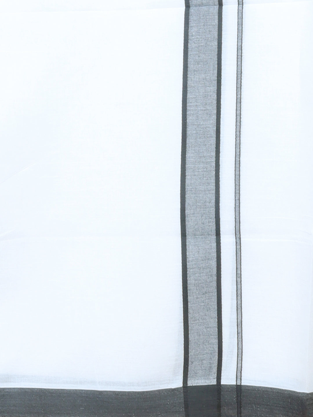 Men 100% Cotton Double Layer White Dhoti with Fancy Border VP01