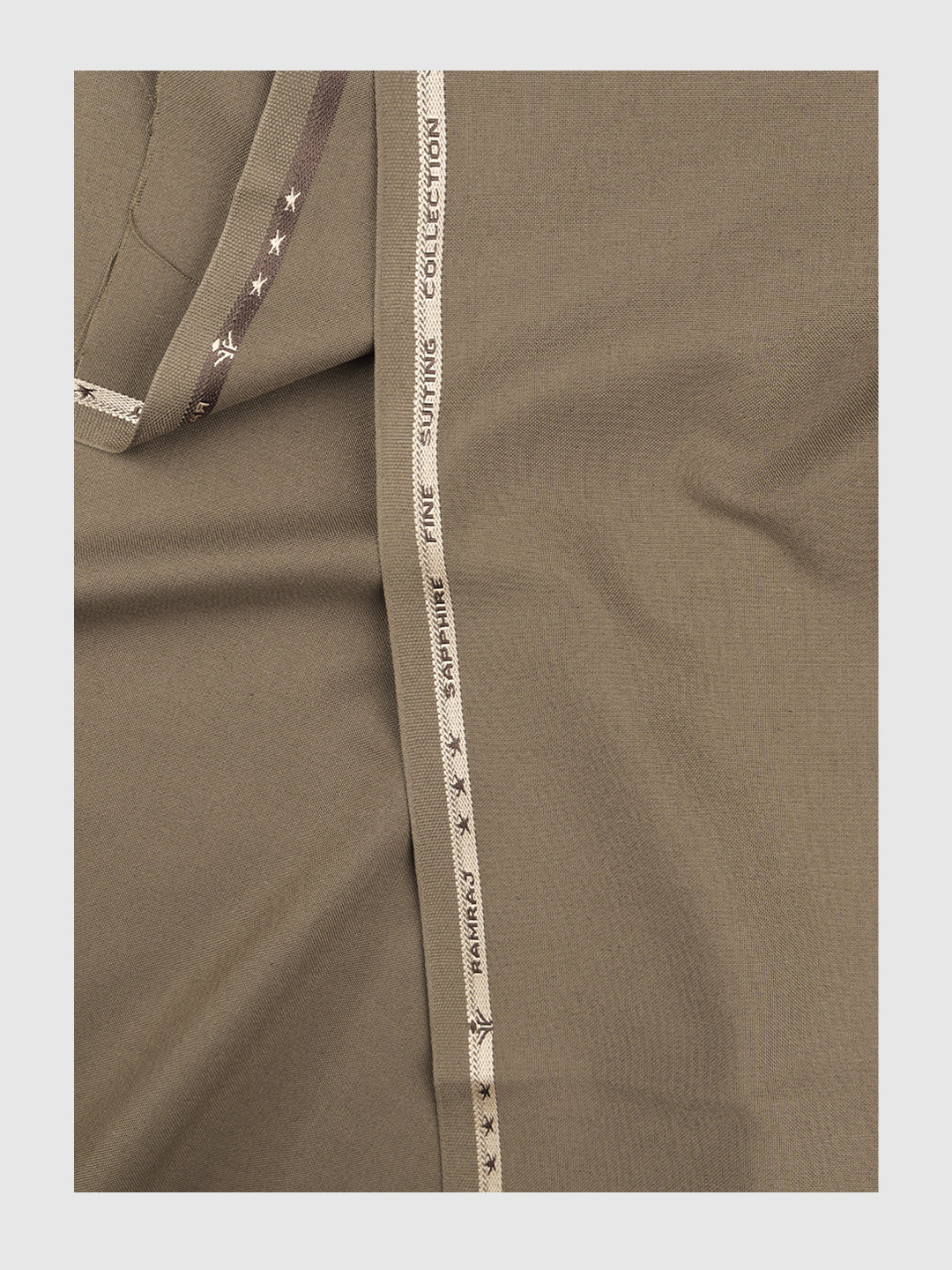 Men Cotton Blend Pants Fabric Brown Sapphire Cuf
